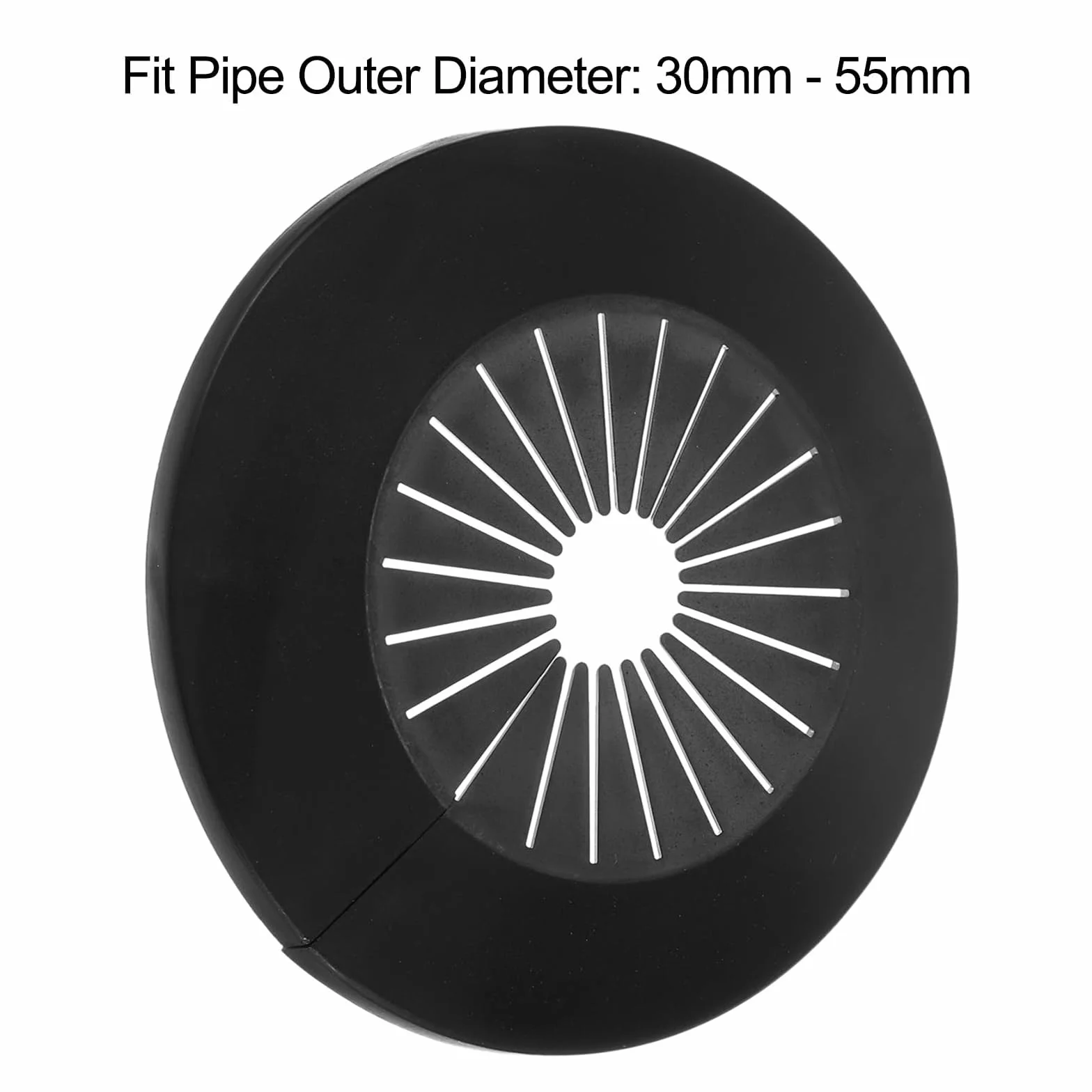 TOP-VIGOR 2 szt. 30 mm – 55 mm dekoracja osłony rura, rozety z tworzywa sztucznego PP, do wodnej rury