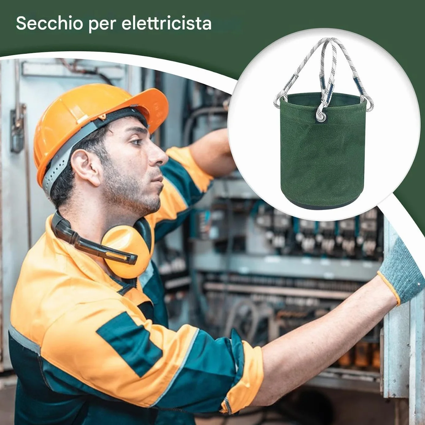 Wiaderko Na Narzędzia Elektryka Wiaderko Z Płótna Uniwersalna Sakwa | Organizator Roboczy Ze Wzmocnionymi Kieszeniami Do Ogrodnictwa Budownictwa Stolarstwa