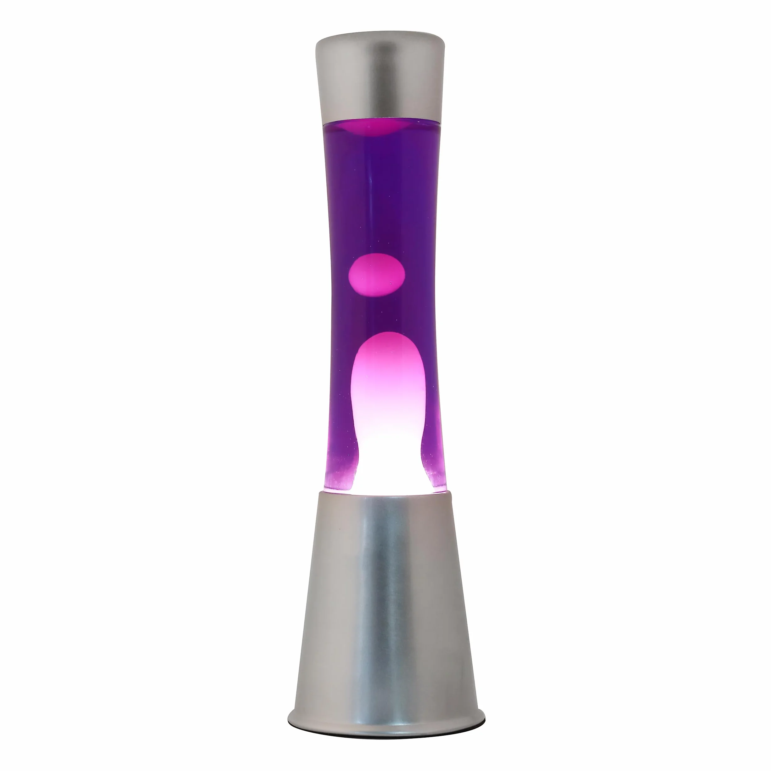 Kolorowa lampa lawowa fioletowy biały