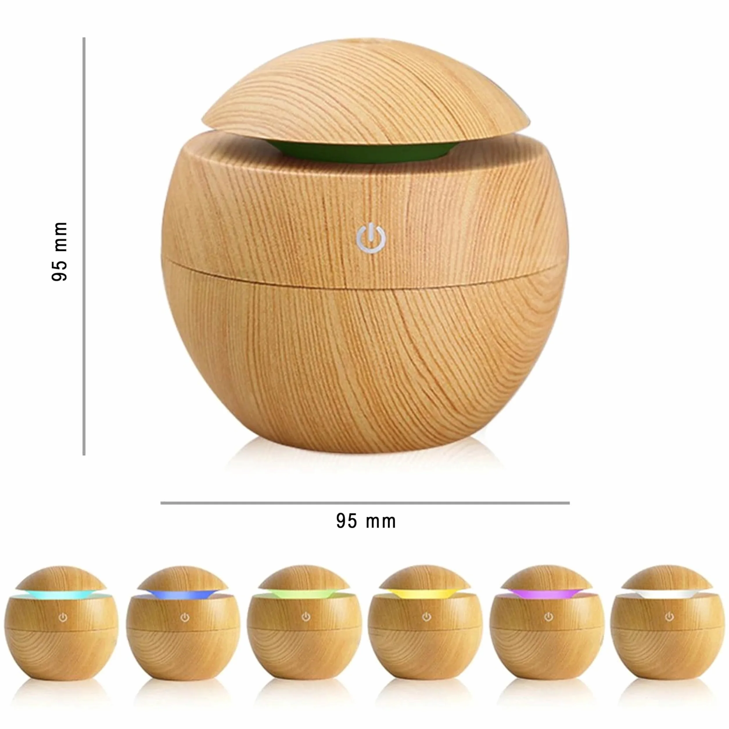 Retoo Nawilżacz powietrza, dyfuzor do aromaterapii, 150 ml, olejki do aromaterapii, ultradźwiękowy z oświetleniem LED, dyfuzor olejków eterycznych, elektryczna lampa zapachowa do biura, sypialni, spa