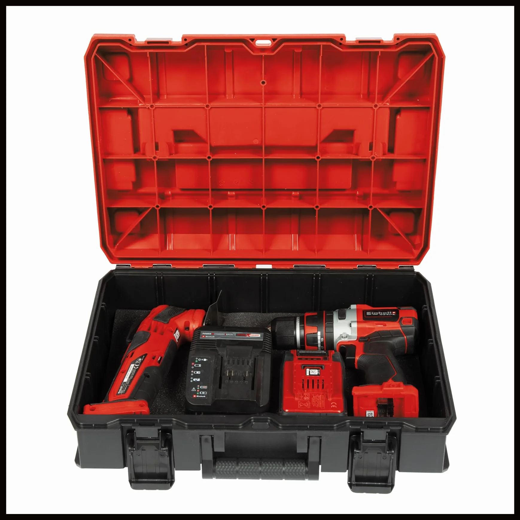 Einhell E-Case Skrzynka Narzędziowa 44x33x13 cm Czarny Czerwony