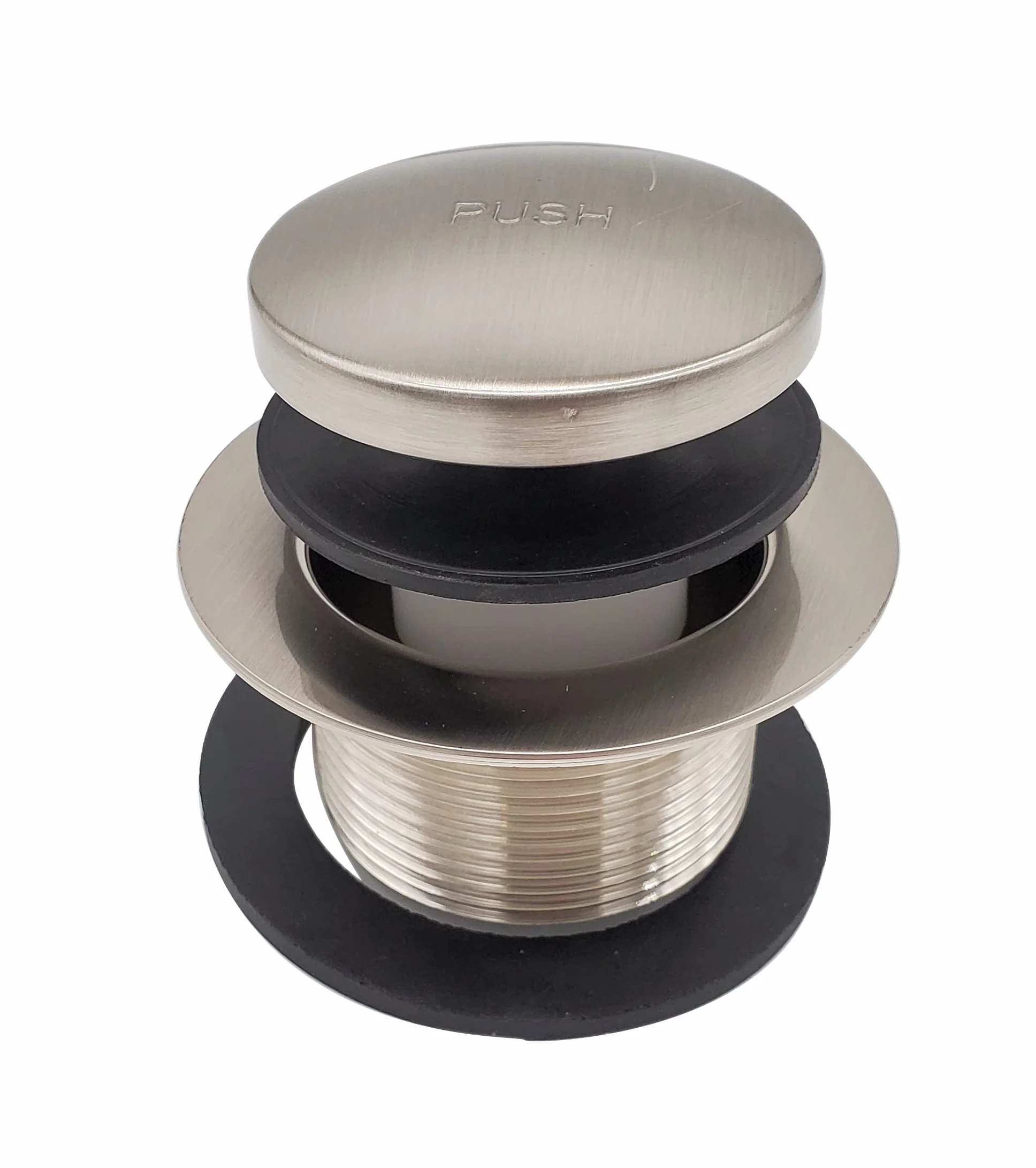 Westbrass 35,5 cm 17 Gauge mosiężny odpływ odpływowy i przelewowy z 2-otworową płytką czołową, satynowy nikiel, D325-07