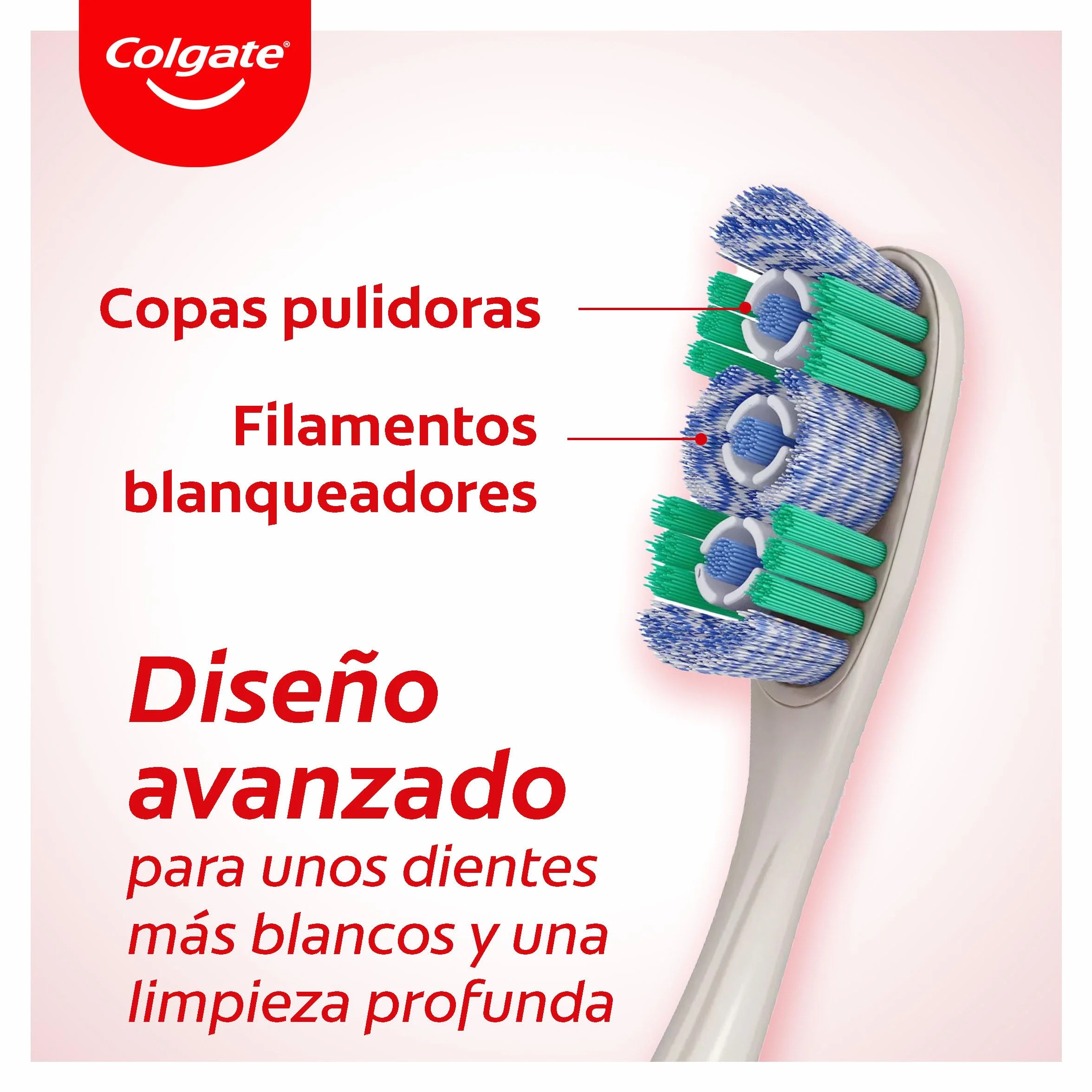 Colgate Max White 360 Szczoteczka do zębów Średnia twardość, 1 szt. Wybielanie zębów, usuwanie plam, oczyszczanie trudno dostępnych obszarów, czyszczenie języka i policzków, eliminuje nieświeży oddech