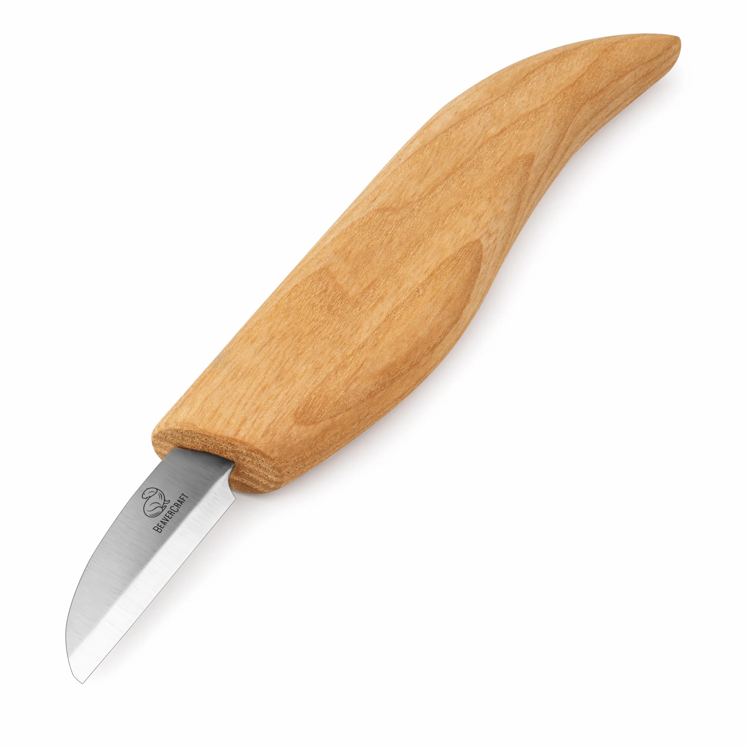 BeaverCraft Nóż do rzeźbienia w drewnie C2 40 mm - Nóż do rzeźbienia w drewnie do zastosowań ogólnych - Noże do rzeźbienia w drewnie stal węglowa - Narzędzia do rzeźbienia w drewnie dla początkujących
