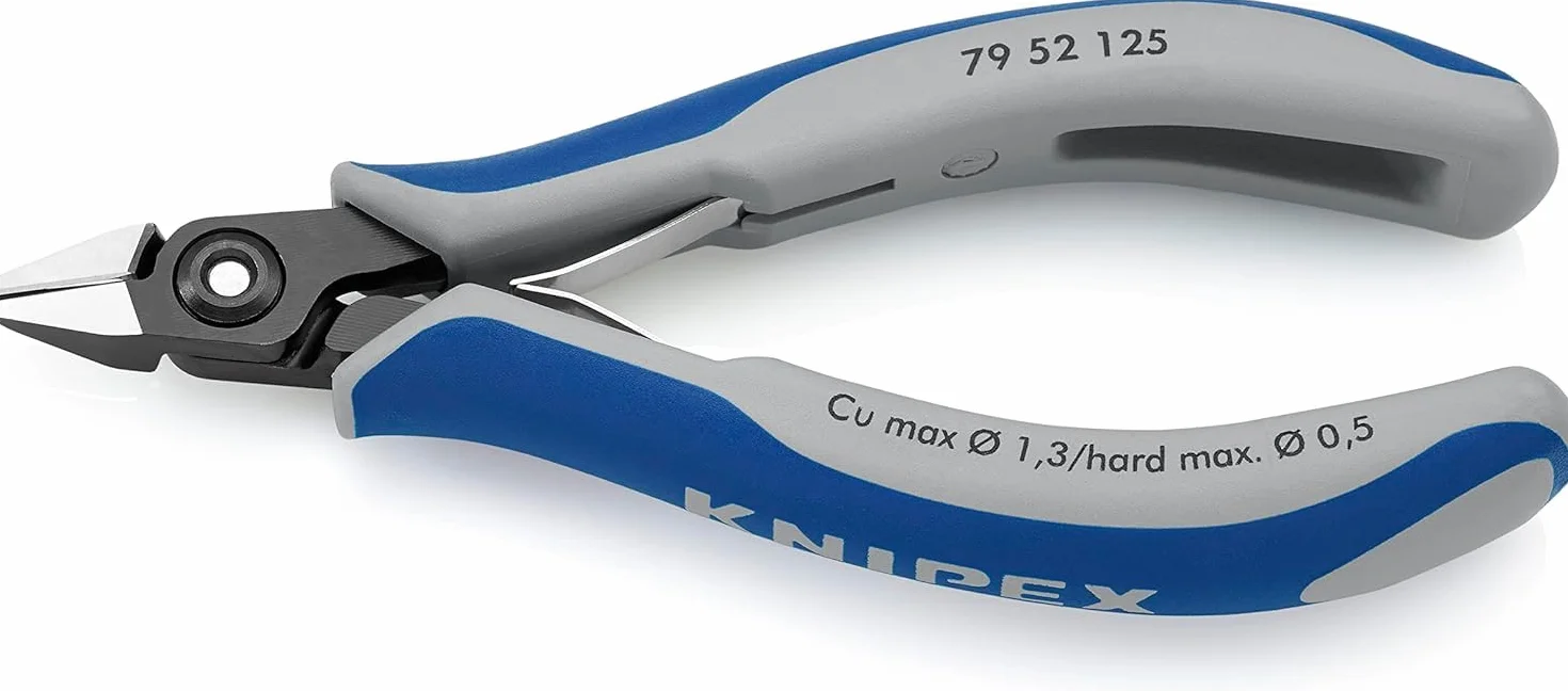 KNIPEX Precyzyjne szczypce tnące boczne dla elektroników z osłonkami wielokomponentowymi 125 mm, 79 52 125