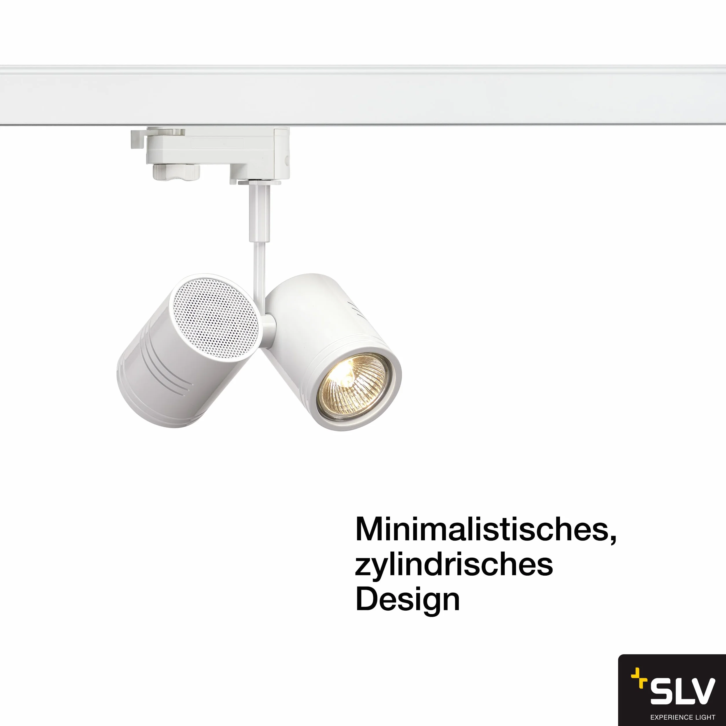 SLV Bima II głowica świetlna, 2 x GU10, wraz z adapterem 3-pinowym, maksymalnie 50 W, matowa biel 152231