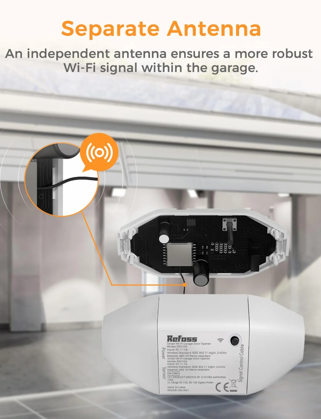 Refoss Smart Otwieracz do bram garażowych WLAN Apple HomeKit Alexa Google Home
