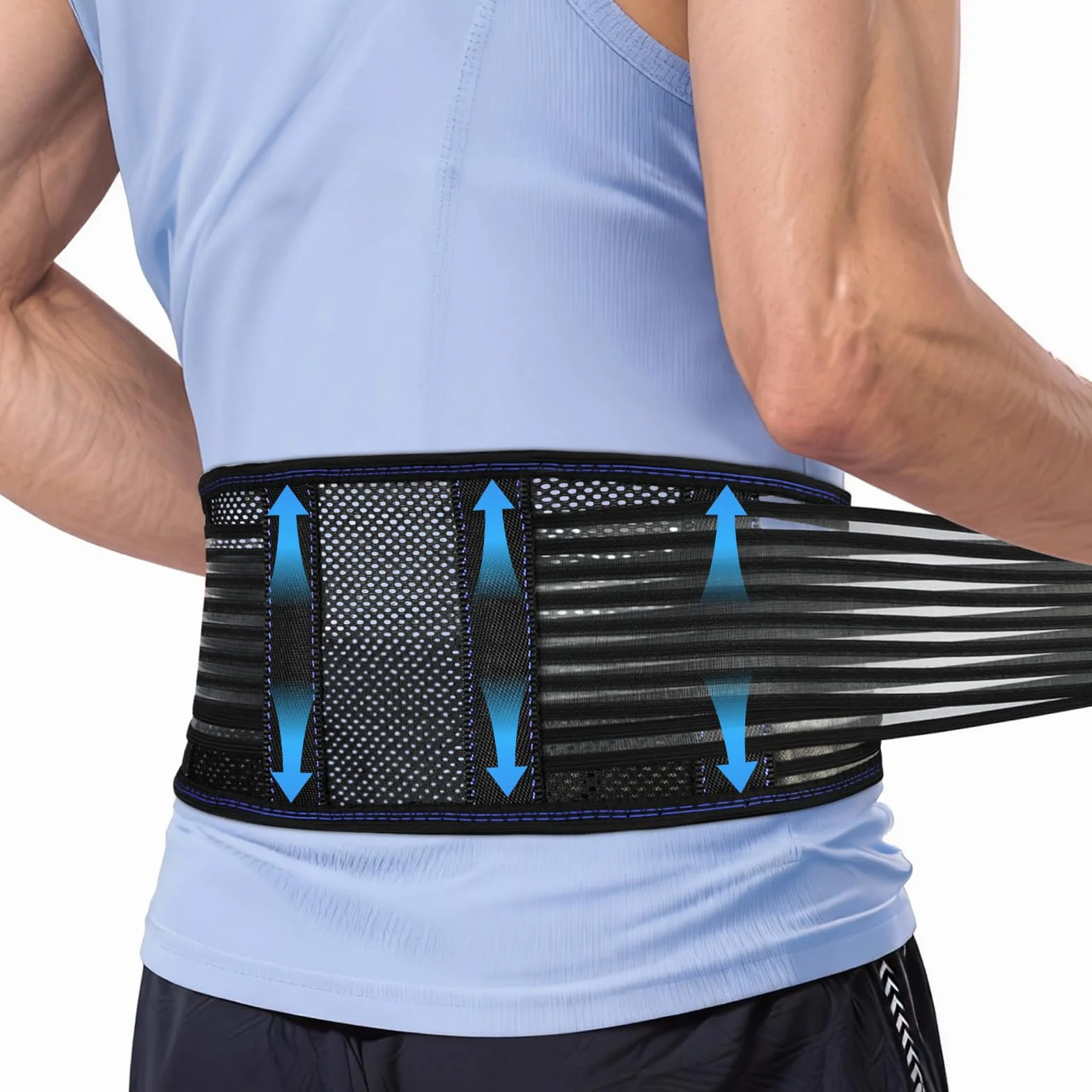 Beugo regulowany pas lędźwiowy podparcie pleców oddychający XL do pracy fitness sportu