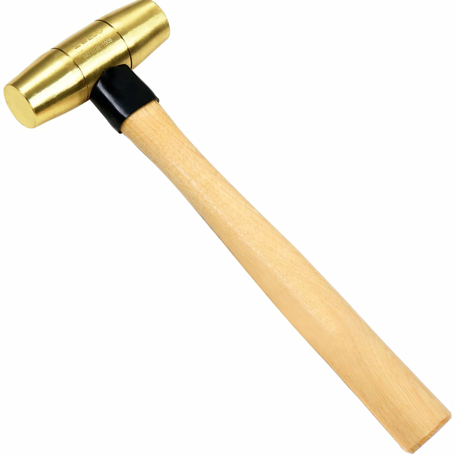 WEDO Club Hammer, młotek kowalski, mosiężny młotek z drewnianym uchwytem, niemagnetyczny, kuty, odporny na korozję, standard DIN, 5 funtów (2250 g), 400 mm