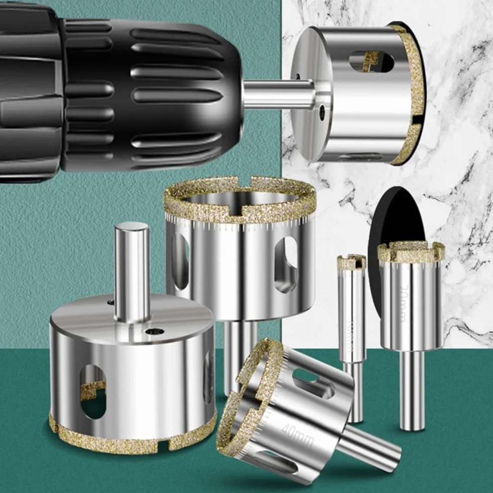 1-10 szt. 3-200mm lutowany diamentowy otwieracz do otworów w szkle okrągły uchwyt wiertło do płytek ceramicznych płytki ceramiczne/szkło/granit otwornice, 100mm, 1 szt.