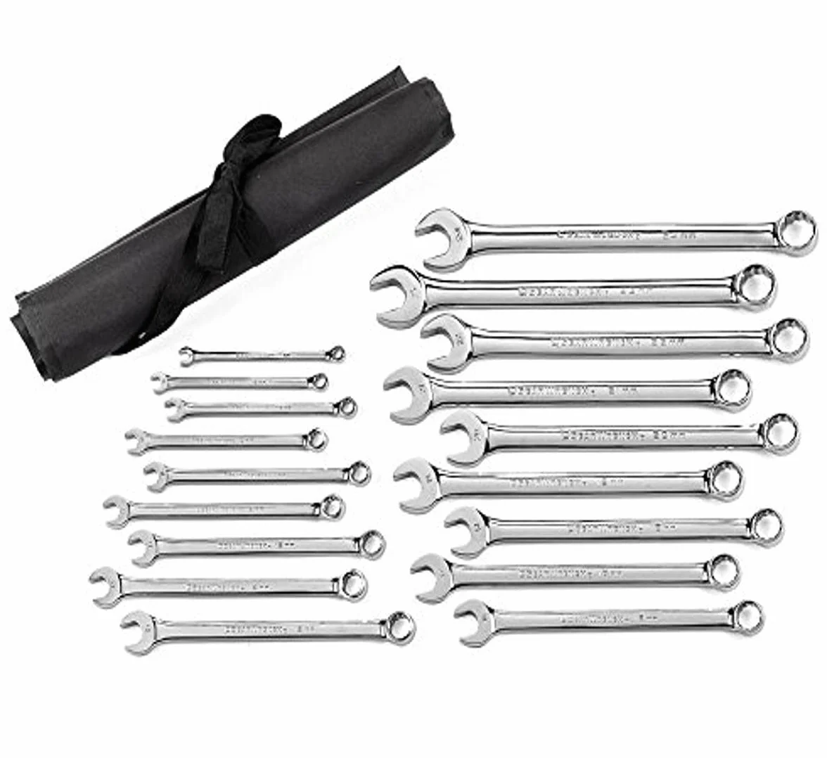 GEARWRENCH 18 szt. Zestaw kluczy płasko-oczkowych o długim wzorze, metryczny - 81920