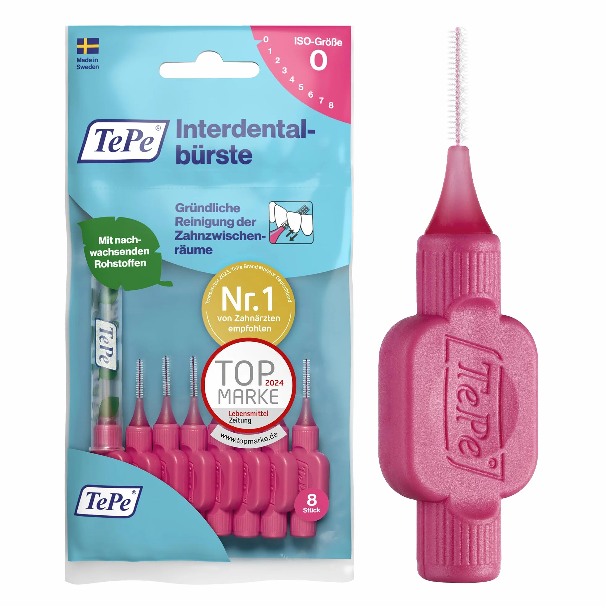 TePe Szczotka międzyzębowa, rozmiar 0, 8 sztuk