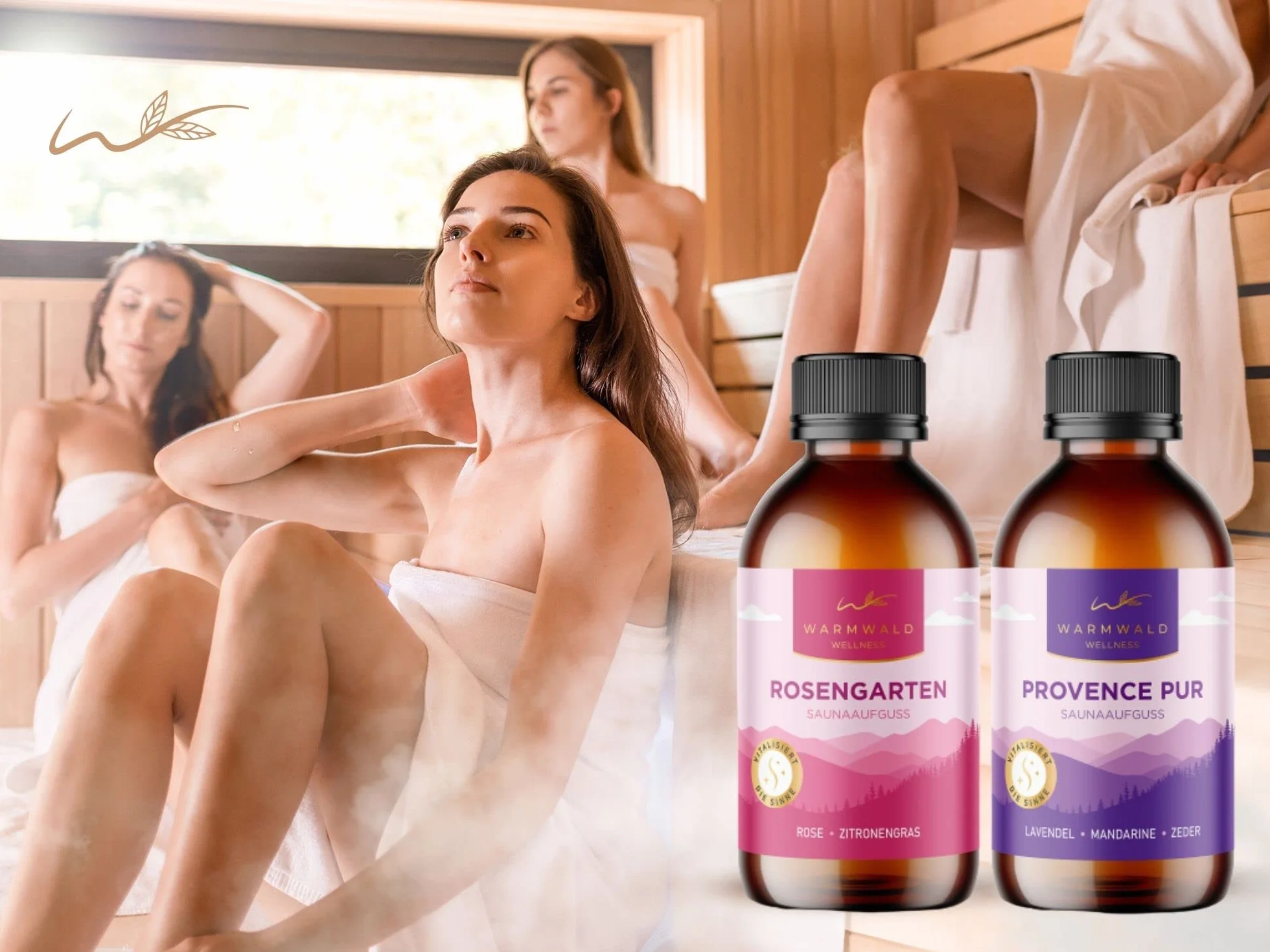 Napar do sauny – środek do zaparzania sauny z naturalnymi olejkami eterycznymi – olejek do sauny – zapach do sauny (ciepły las – 2 x 100 ml)