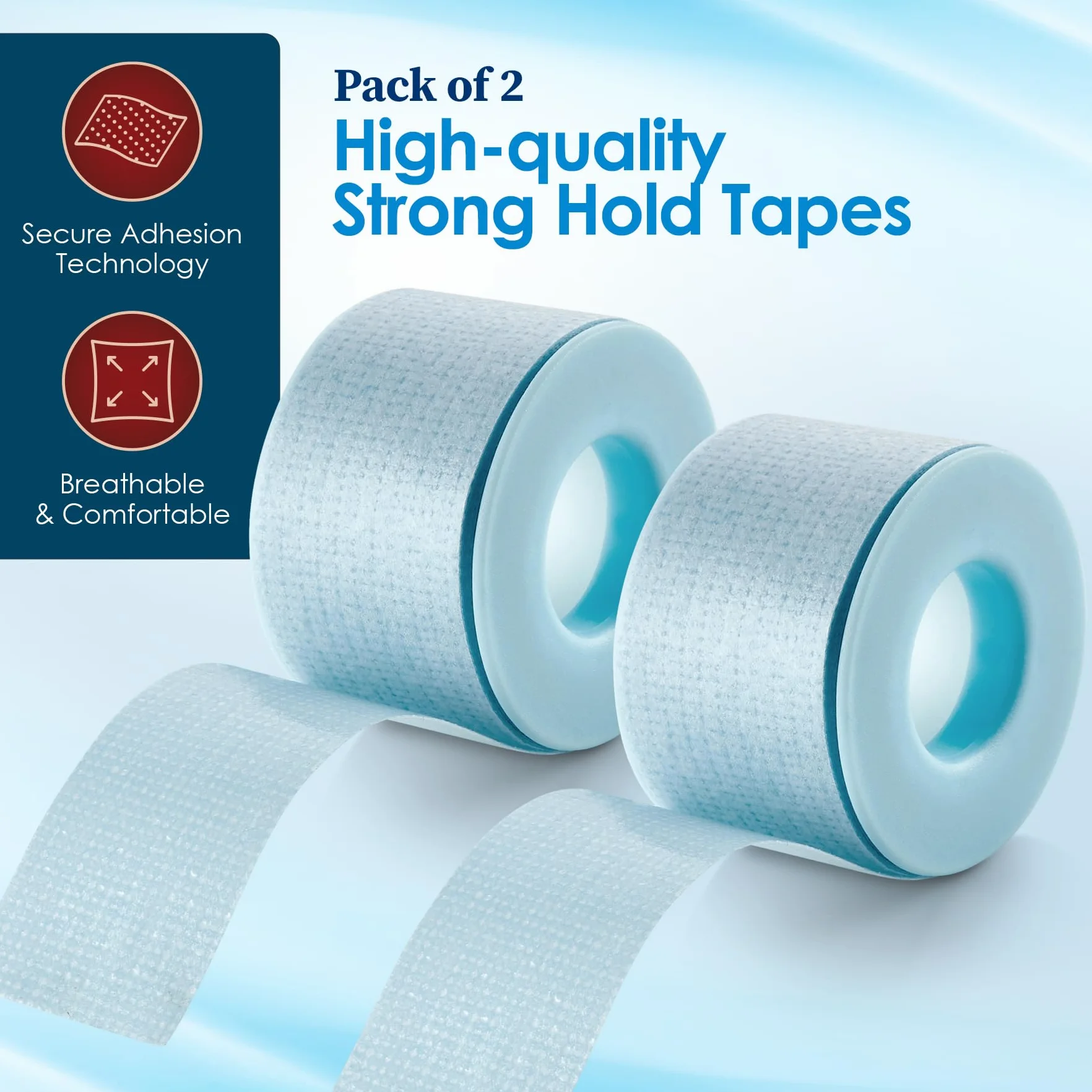 MEDca Sensitive Skin Low Trauma Tape Roll, 1 in x 4 yds, 2-Pack