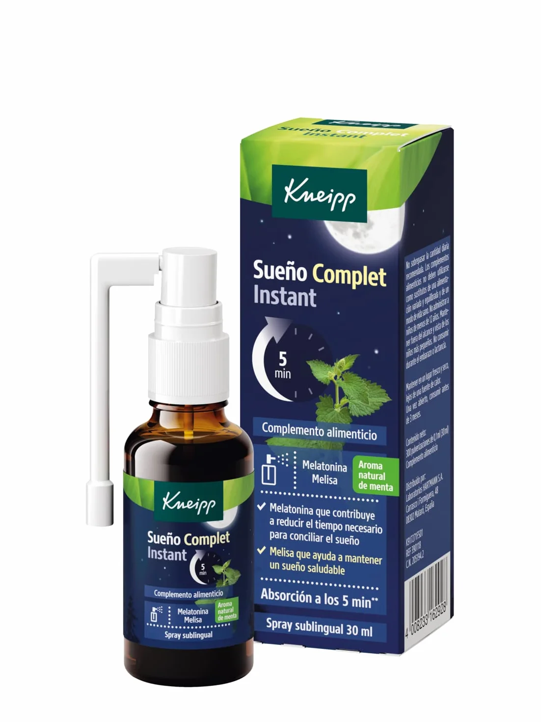 Kneipp Complet Instant Spray 1,85 mg melatoniny i melisy do regulacji snu 30 ml