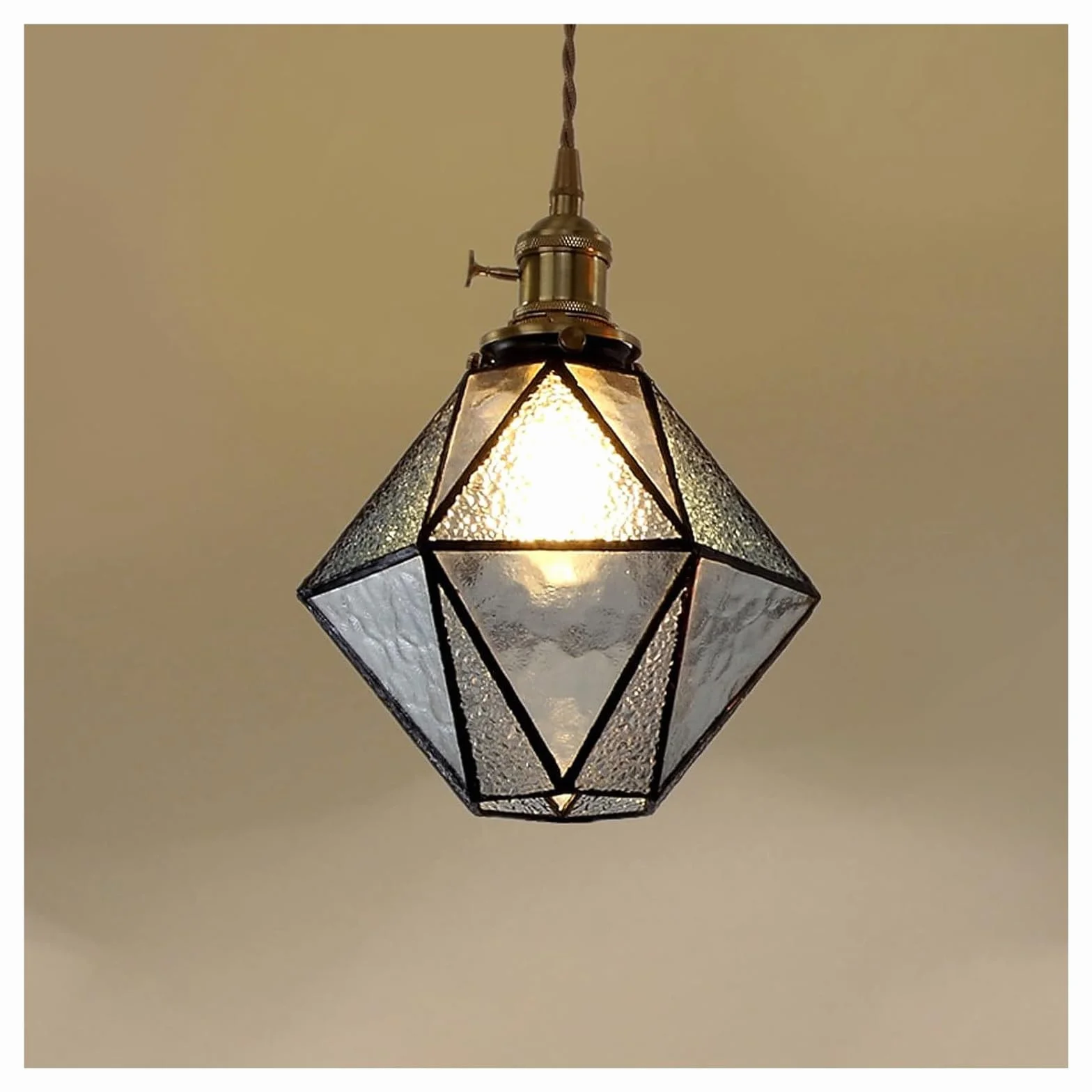 Żyrandol lampa wisząca - luksusowy antyczny mosiądz i szklana lampa sufitowa na wyspę kuchenną, vintage loft wystrój domu E27