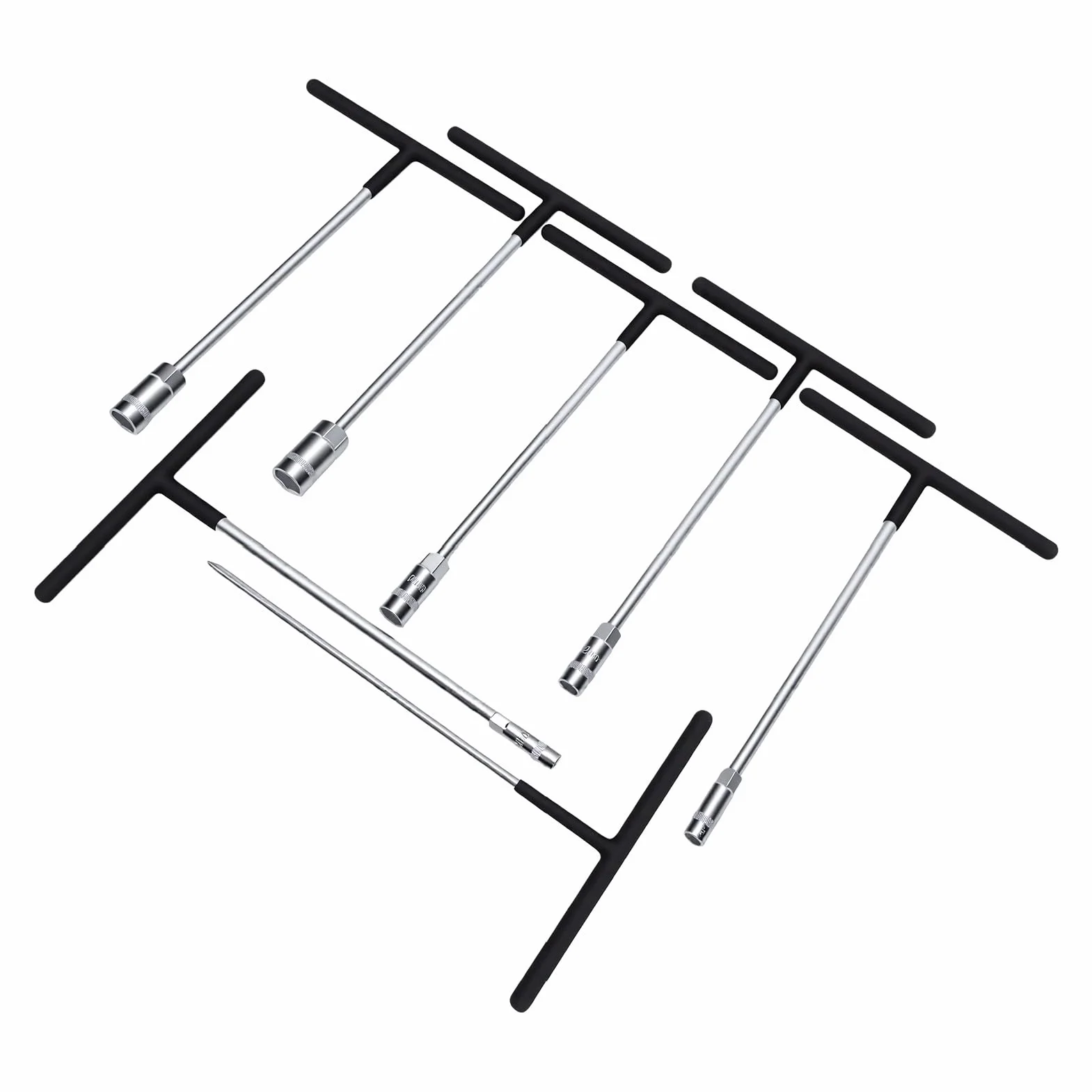 7-częściowy Zestaw Kluczy Sześciokątnych z Uchwytem T, 6mm, 8mm, 10mm, 11mm, 12mm, 13mm, 14mm, z Ergonomicznym Uchwytem do Naprawy Samochodów, Motocykli i rowerów.