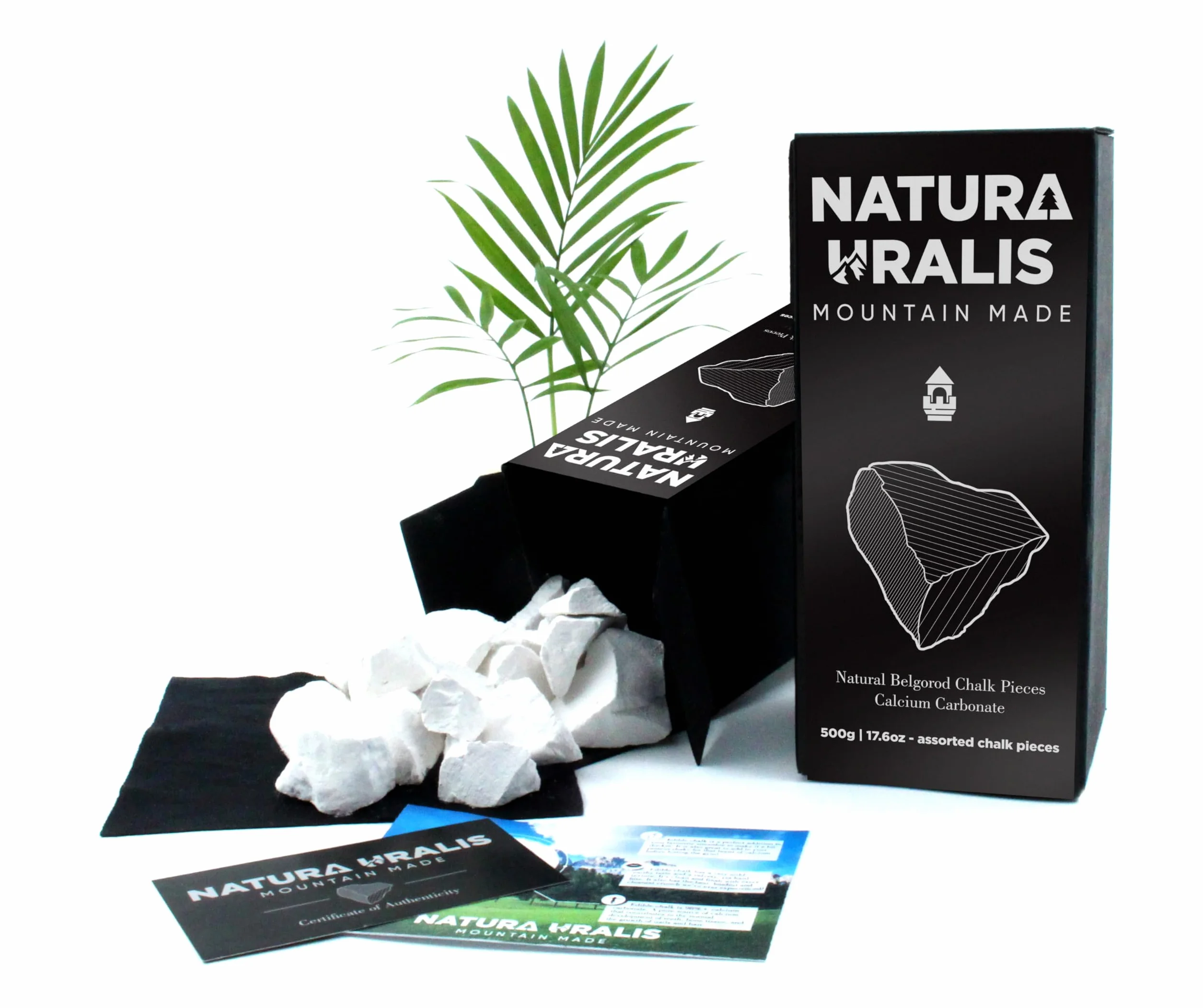 Natura Uralis Premium Belgorod Kawałki Tynkowe | 500g Białych Kawałków Wapiennych - Niesamowity Chrzęst, Satysfakcjonująca Ziemista, Aksamitna i Solidna Tekstura, Sensacja ASMR