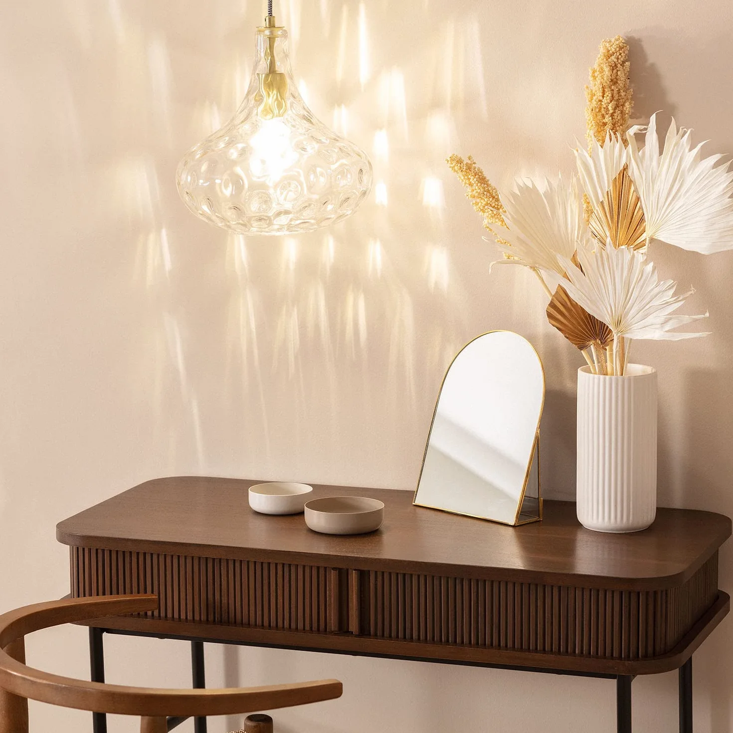 Ledkia Lampa Wisząca Szklana Tassel Przezroczysta Styl Retro E27 Designerski Żyrandol Kryształowy do Salonu Sypialni Jadalni Dekoracyjne Oświetlenie Wnętrz Loftowa Elegancja Wisząca Oprawa