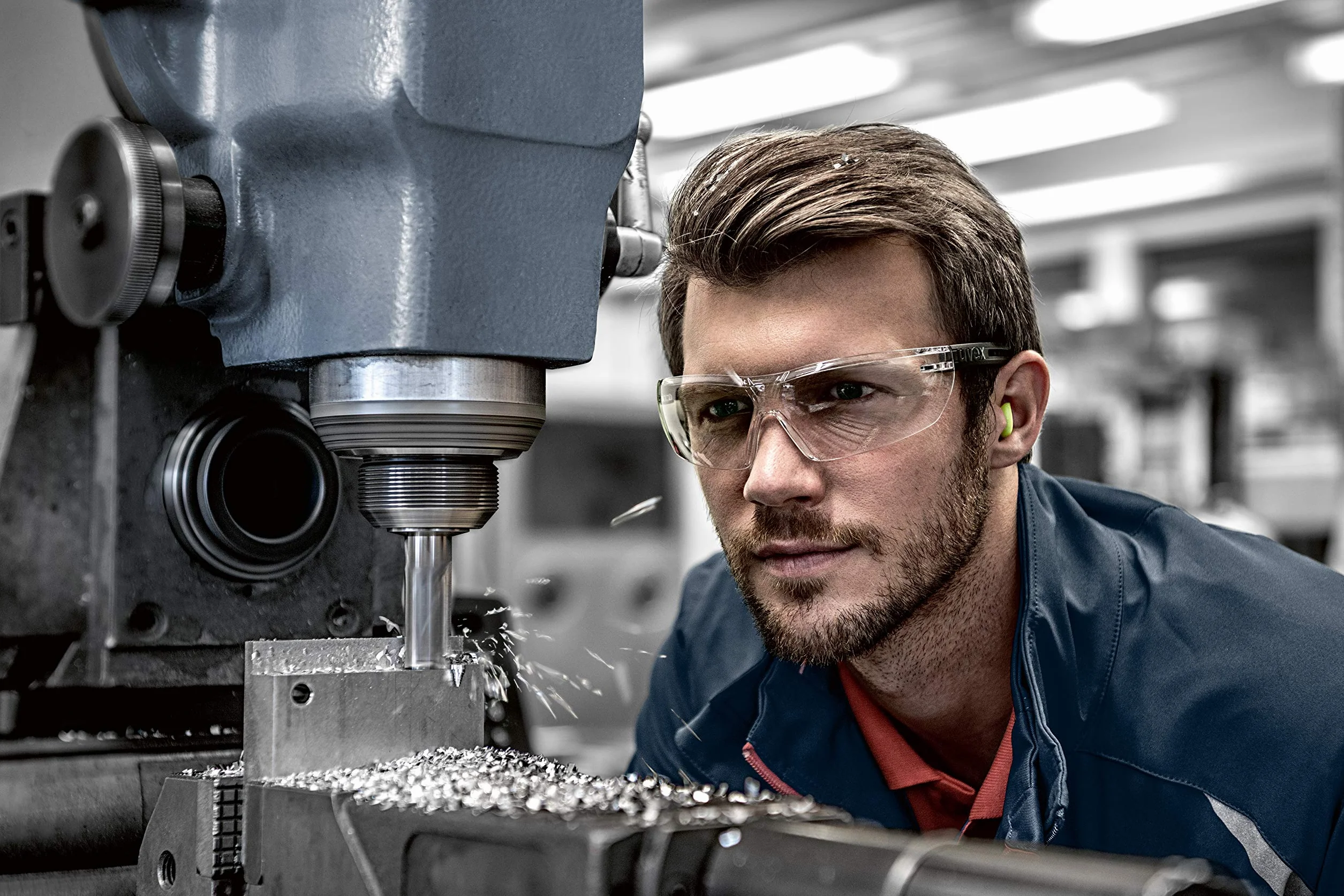 uvex x-fit okulary ochronne 9199 – odporne na zarysowania i zaparowanie, 100% ochrona UV 400 – okulary ochronne z powłoką – okulary robocze odporne na działanie środków chemicznych