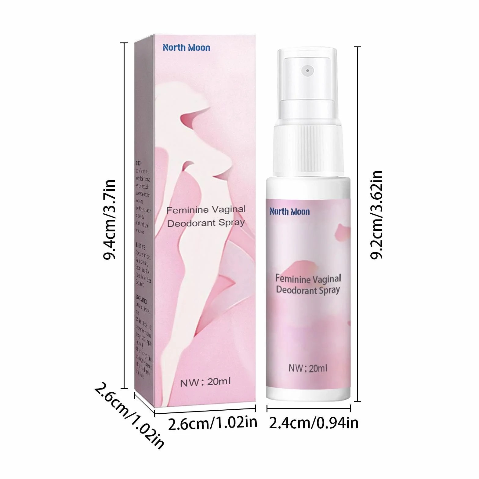 20 ml s Intymne Kobiety, Piżmo Intymne s, Wegański Spray dla kobiet przeciwko nieprzyjemnym zapachom i podrażnieniom intymnym