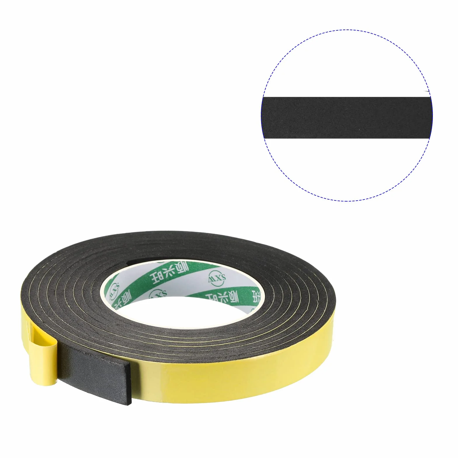 M METERXITY Jednostronna taśma piankowa EVA – klej gąbkowy nakładany na zewnątrz, do ogrodu (20 mm x 4 mm x 3 m, żółty)