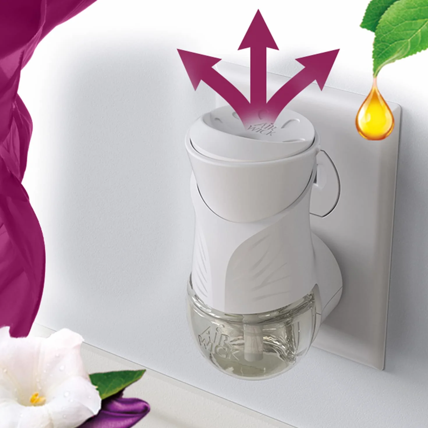 Air Wick Elektryczny Księżycowa Lilia Otulona Satyną/Satin Moon Lily 19 ml Komplet