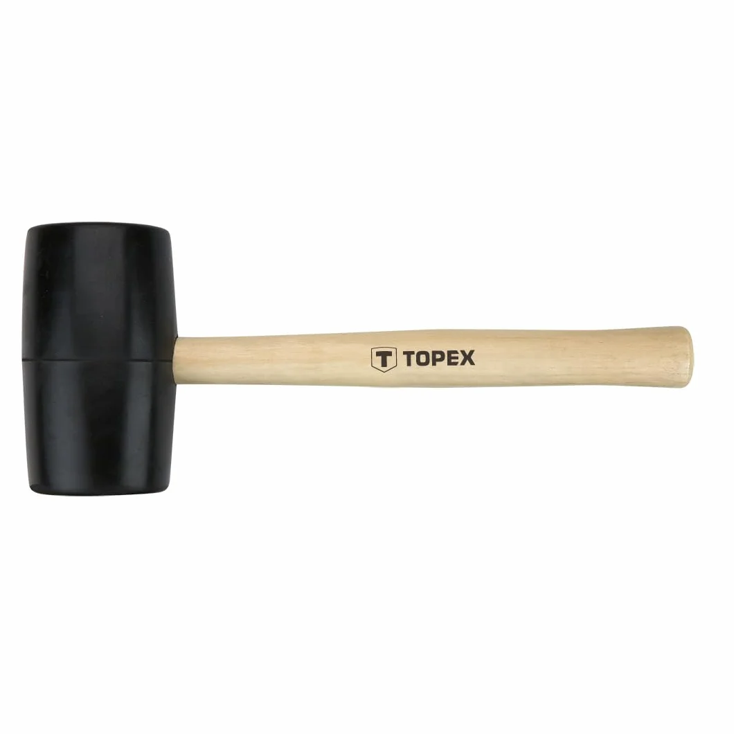 M³otek gumowy 63 mm/680 g, trzonek drewniany TOPEX 02A345