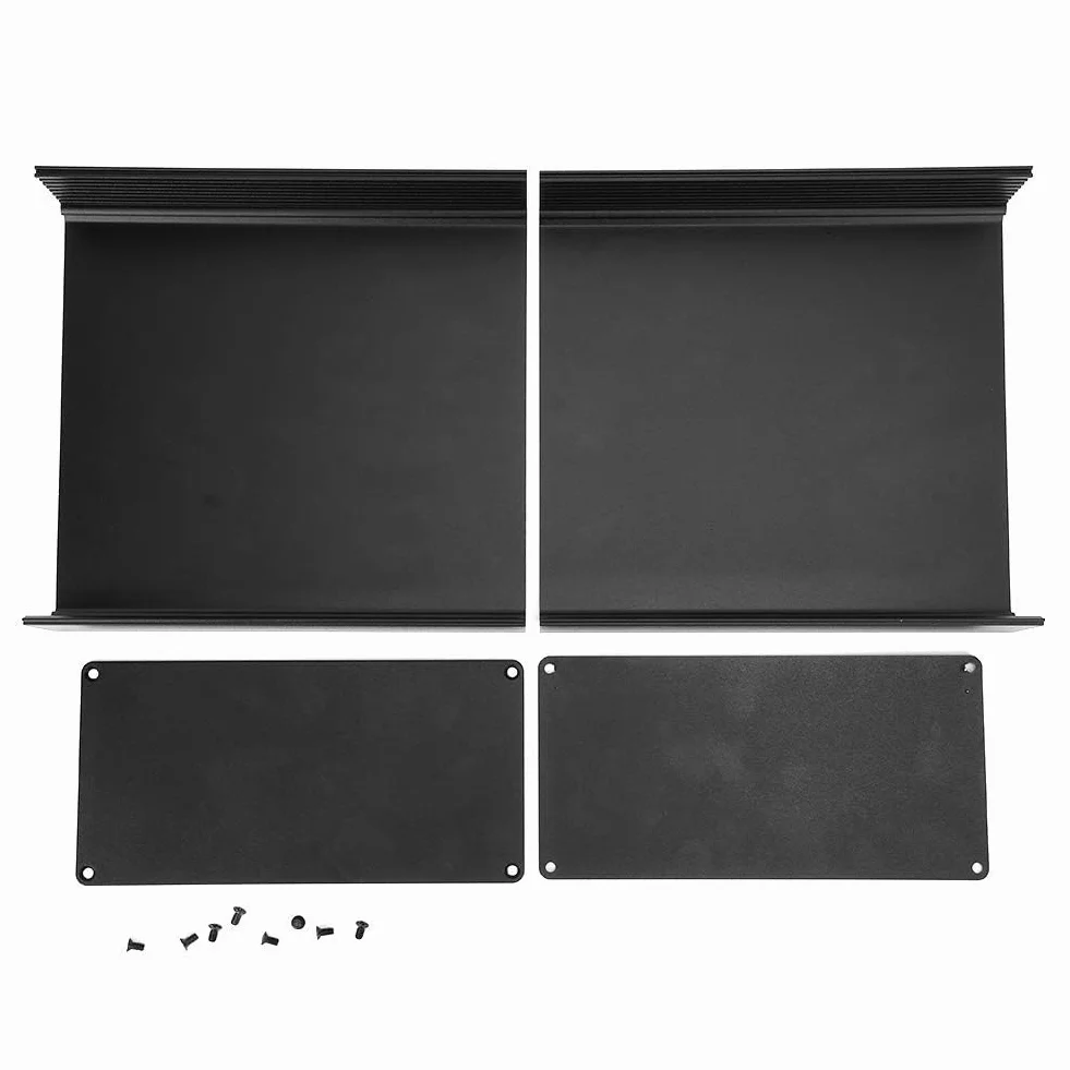 Aluminiowa skrzynka elektryczna projektowy, puszkę rozgałęźną, aluminiową elektroniczną skrzynkę projektowy obudowę podzieloną DIY, matową czarną PCB rozpraszającą ciepło, obudowę 80 x 160 x 170 mm