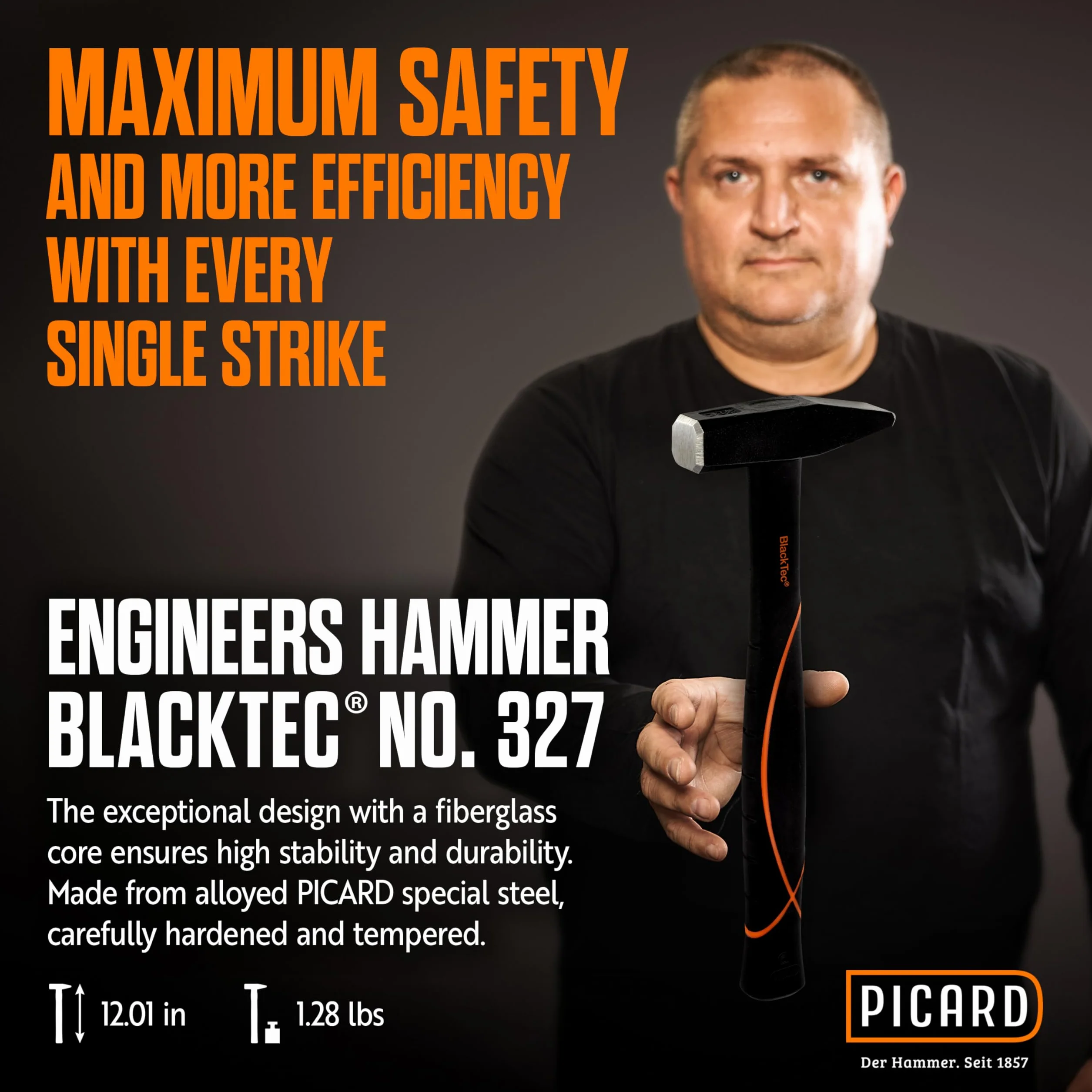 Picard 0032700-0400 młotek ślusarski DIN 1041 400 g niemiecki kształt