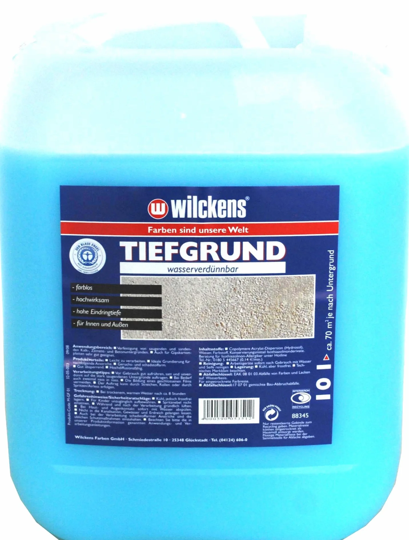 Wilckens Środek gruntujący LF, 10 L, niebieski 13000100110