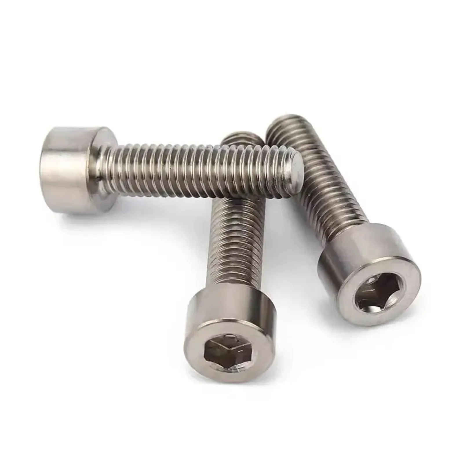 TA2 Czysty metal Śruby z łbem walcowym z łbem sześciokątnym M1.6-M5 Śruby z łbem walcowym imbusowym ze stopu metalu do obróbki drewna i majsterkowania(M4x50mm-5pcs)