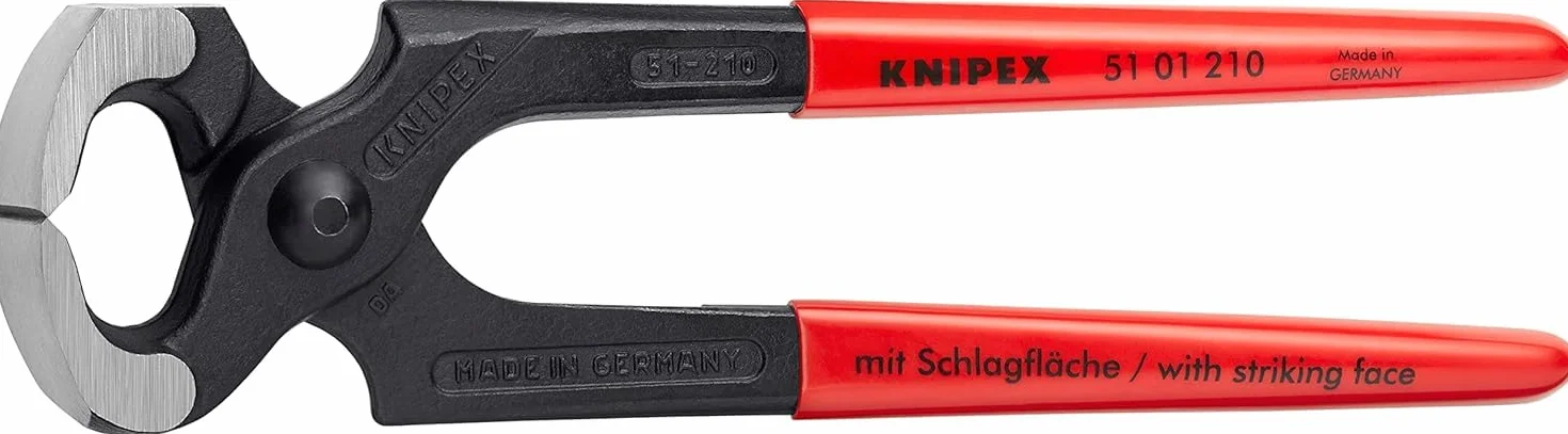 KNIPEX Obcęgi do gwoździ z tworzywa sztucznego, powlekane 210 mm, 51 01 210