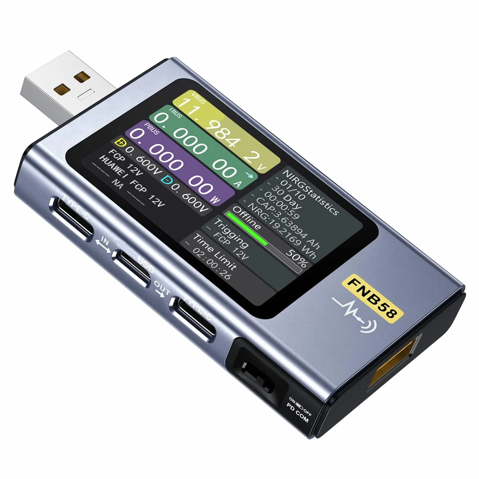 Tester USB 4-28 V 0-7 A 0-140 W LCD USB Napięcie Prądu Tester Mocy Multimetr Wyzwalacz Szybkiego Wykrywania dla PD2.0 PD3.0 QC2.0 QC3.0