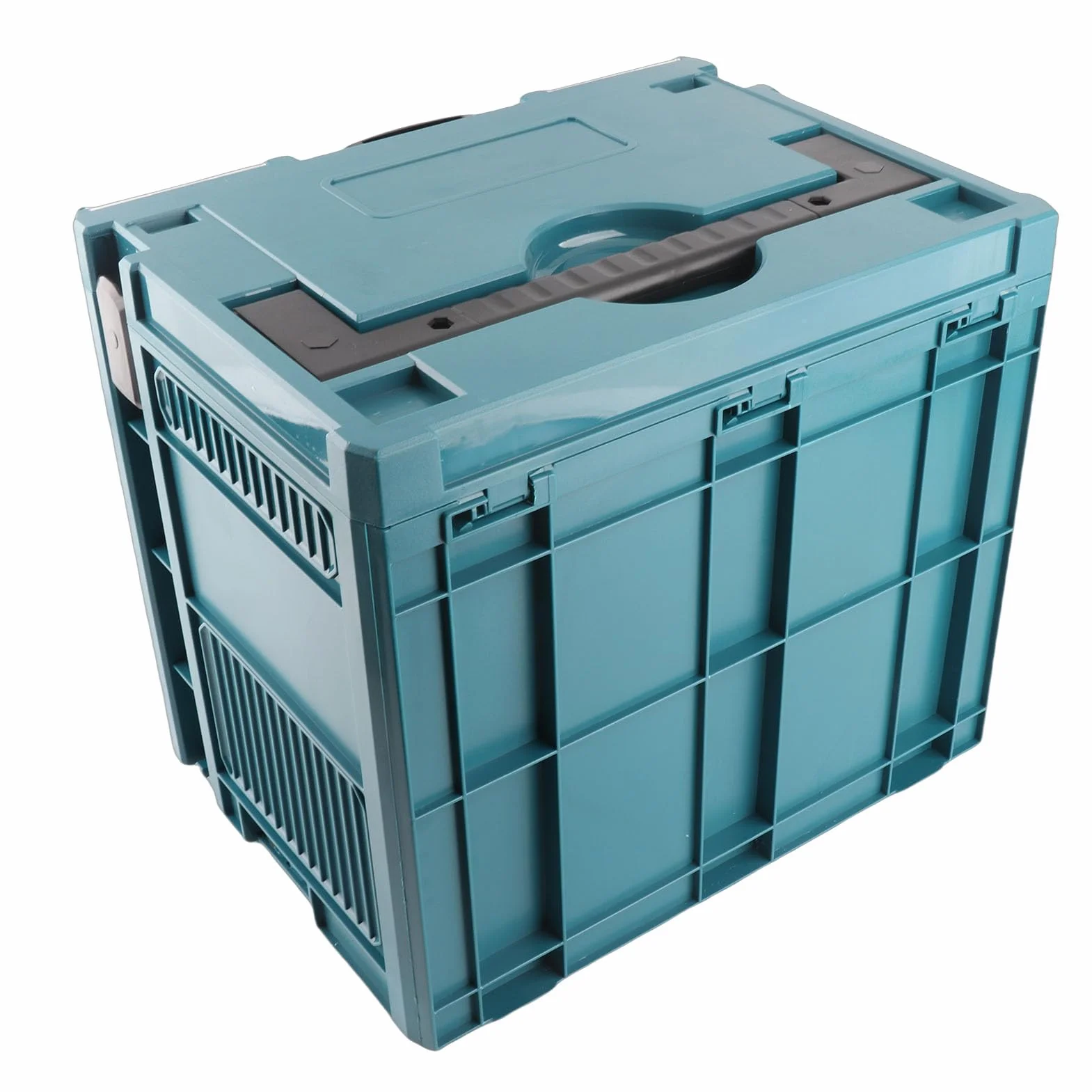 Skrzynka Narzędziowa Plastikowa Skrzynia do Przechowywania Narzędzi ABS 395 X 295 X 340 Mm Obciążenie 40 Kg Wiele Przegródek i Szuflad Podwójny Uchwyt Możliwość Układania w Stosy dla Techników