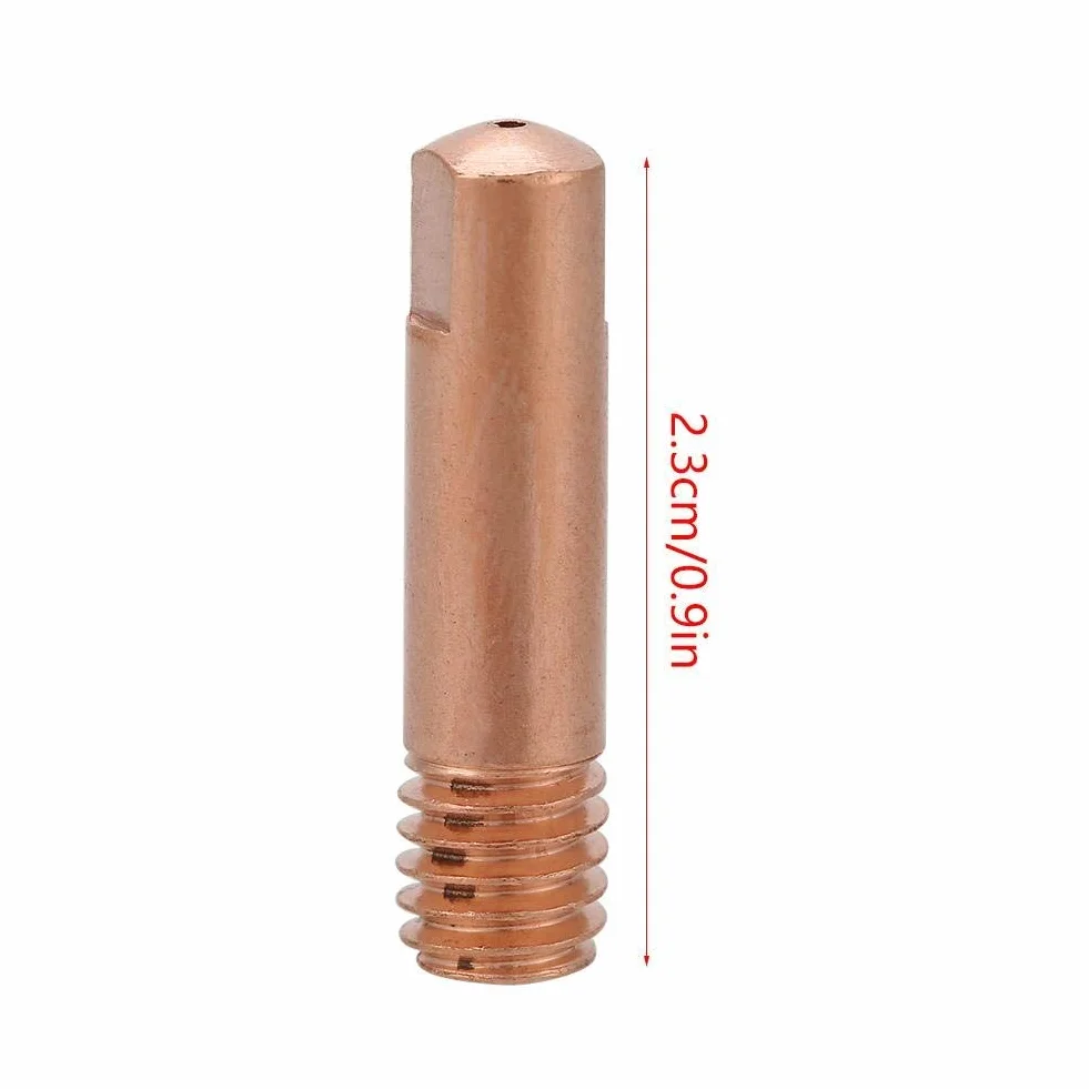 20 sztuk końcówka stykowa 0.8mm 1.0mm miedziana końcówka stykowa do 15AK MIG MAG palnik do spawania materiały eksploatacyjne (1.0)
