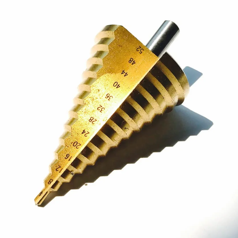 Wiertła do metalu, wiertło stopniowe z rowkiem spiralnym, 1 szt. 4-39/4-40/4-42/4-45/4-52/6-60mm HSS4241 Wiertło stopniowe wykonane ze stali Wiertło rdzeniowe Zestaw stożkowy do otworów (kolor: Okrągł