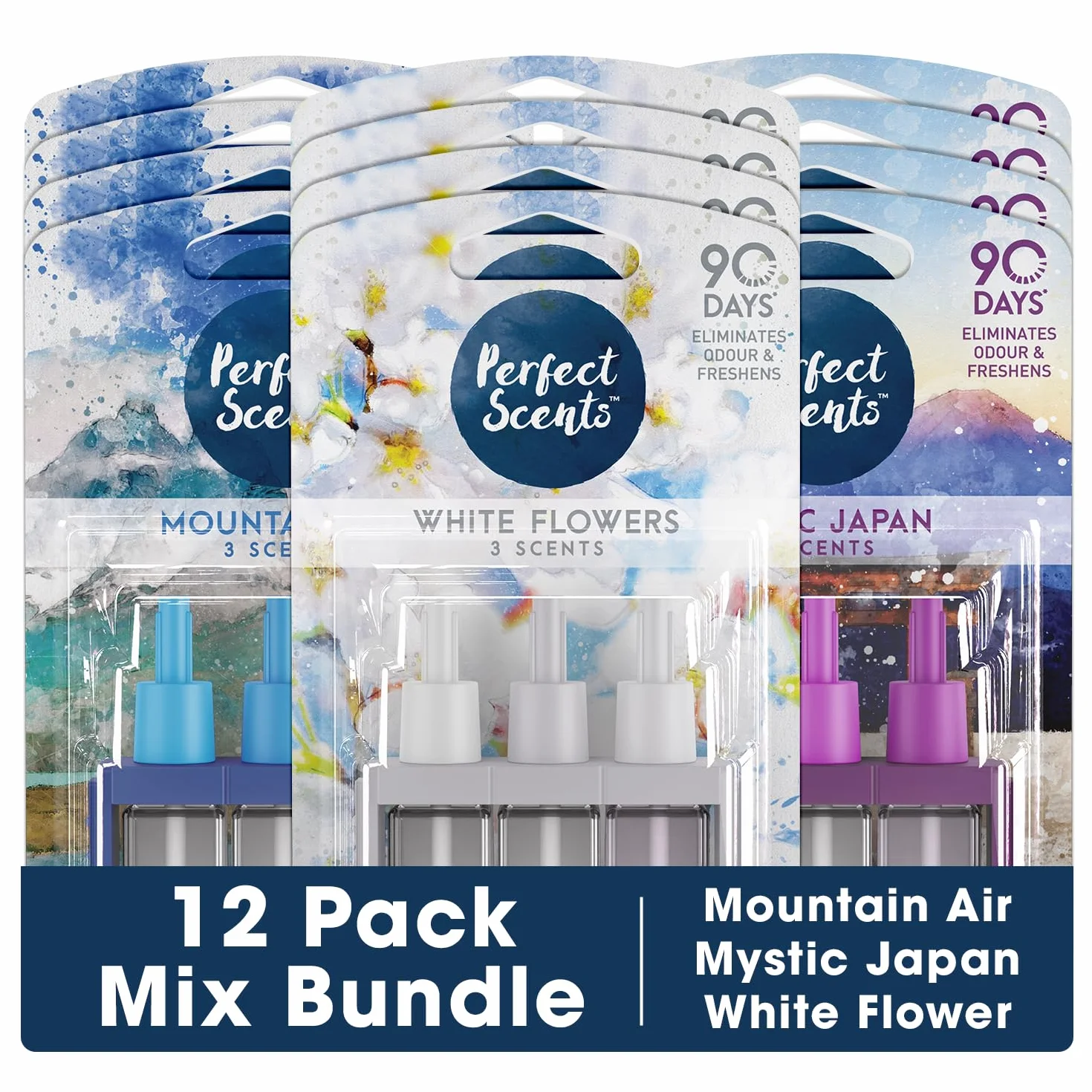 Perfect Scents 12 x 3 zapachów odświeżacz powietrza - kompatybilny z 3volution