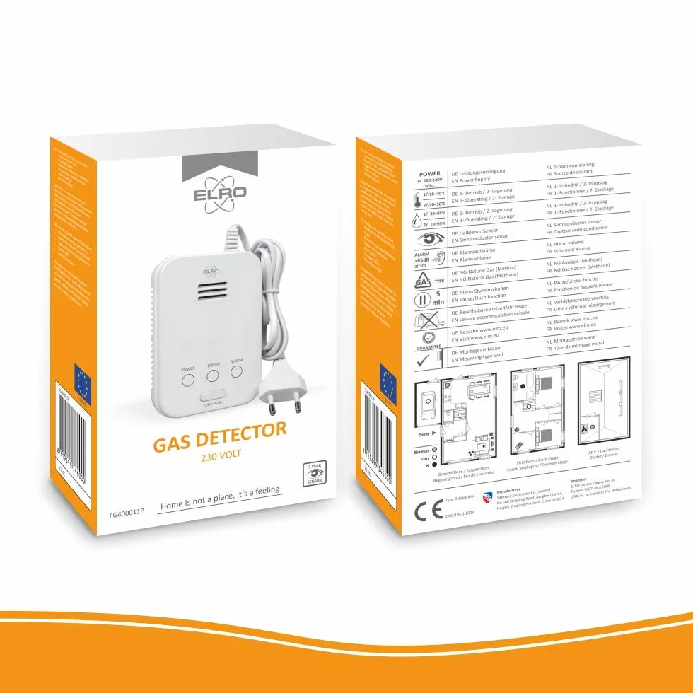 ELRO FG4000P detektor gazu ziemnego (metan) - 230 V