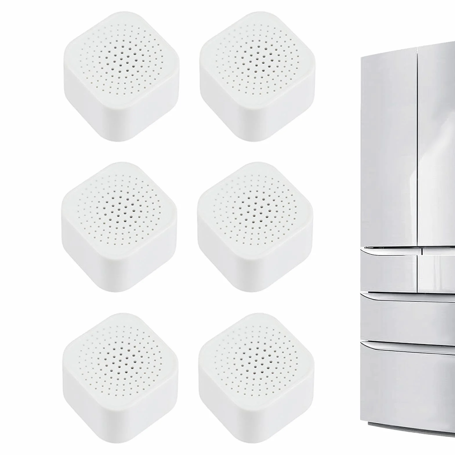 Fridge Deodorizer, Natural Stick-able Odor Remover, Kitchen Accessories, Refrigerator Device, Fridge Odor Eliminator for Air Purifying 1.45 X 0.98 Inch