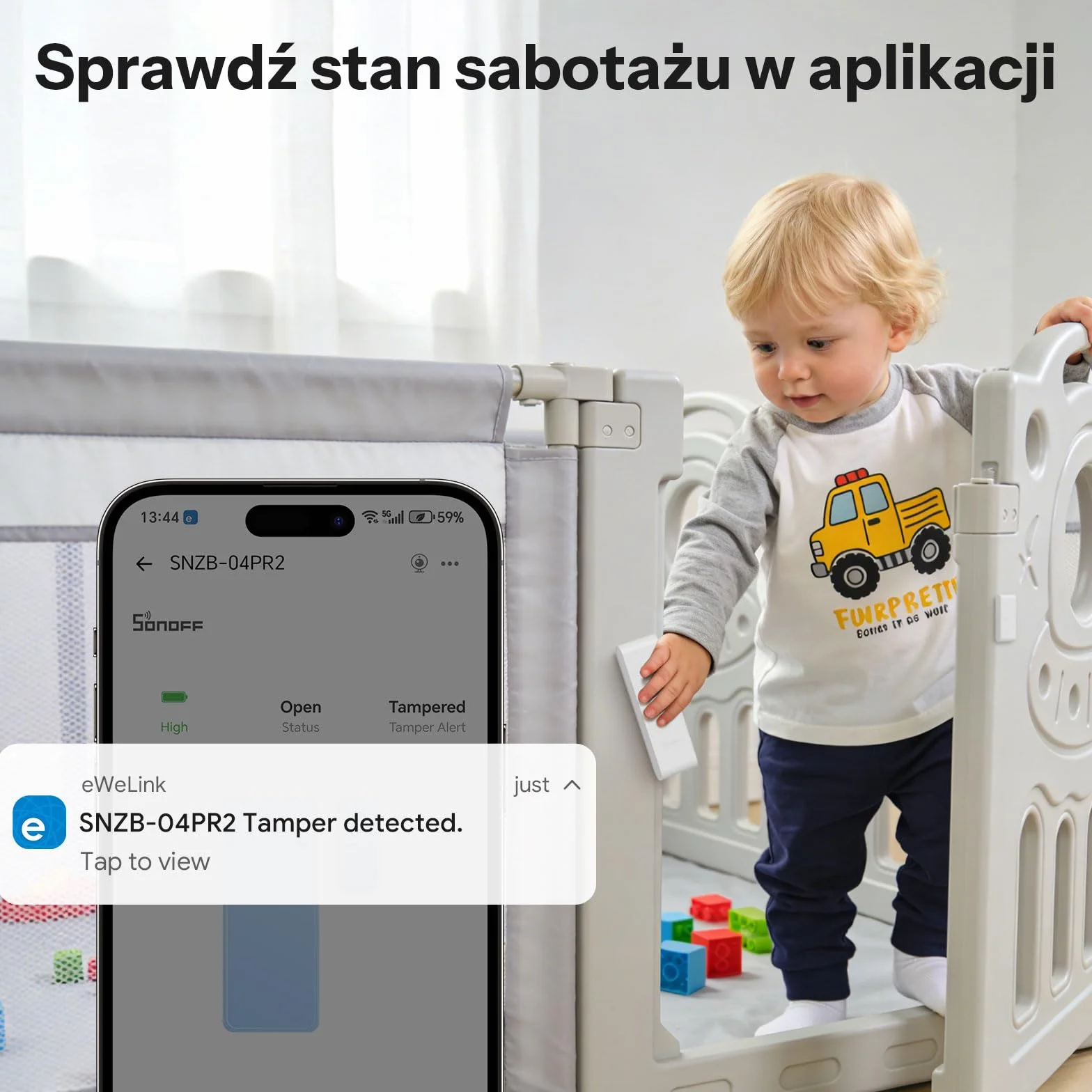 SONOFF SNZB-04PR2 czujnik okna Zigbee antysabotażowy kontakt okienny zestaw 4 szt.