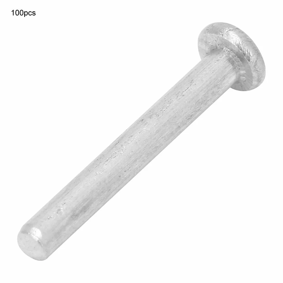 100 sztuk M2,5 * 18 / M2,5 * 20mm nity aluminiowe z łbem płaskim z łbem stożkowym (M2,5 * 18)