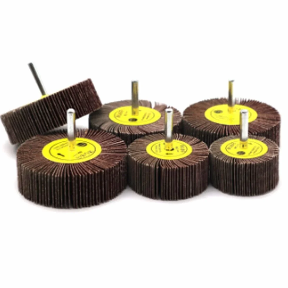 10 szt. Papier ścierny ścierny zestaw tarcz listkowych do narzędzia obrotowego Dremel - ziarnistość 80, 16-80 MM, z trzpieniem 6 mm(Dia50mm)