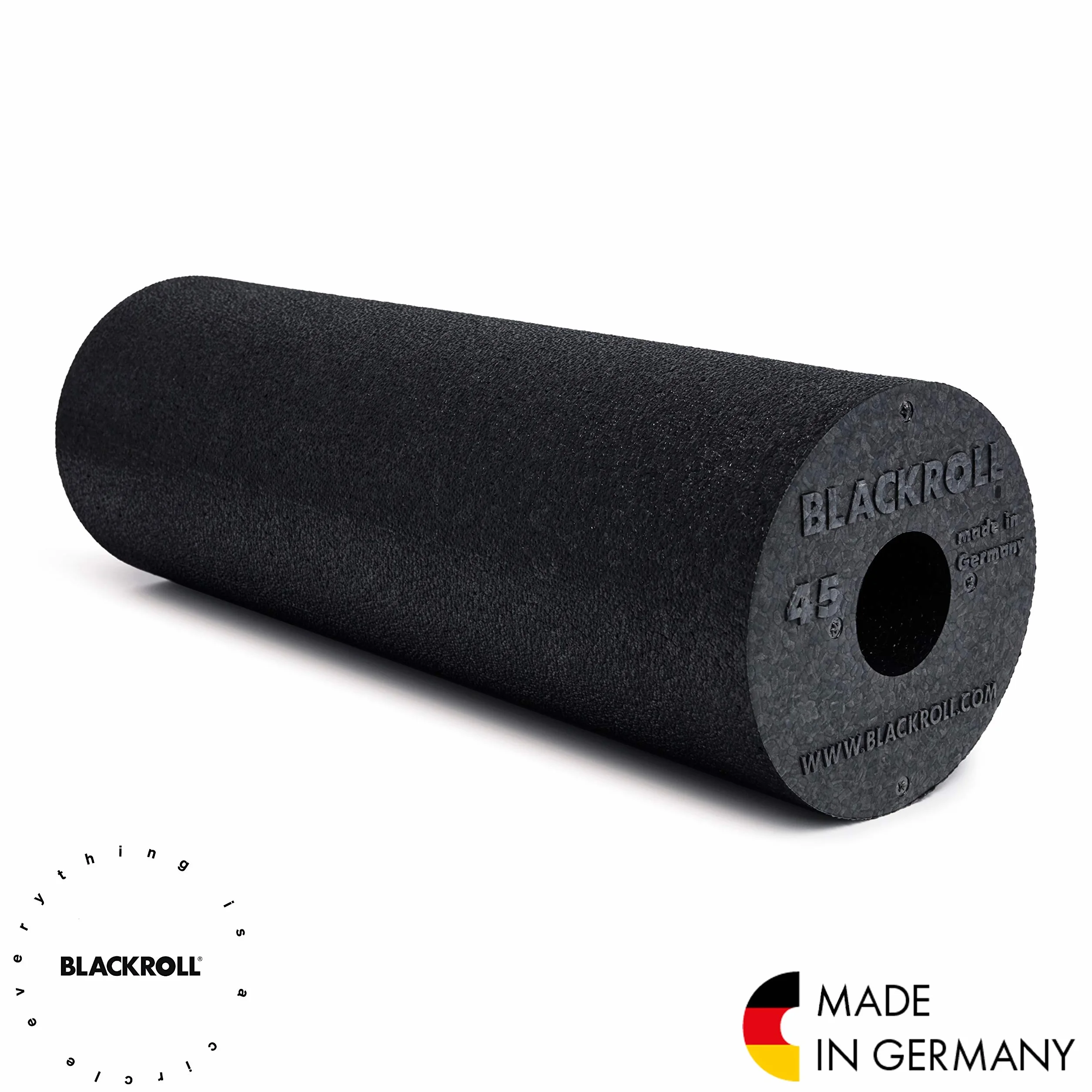 BLACKROLL® Standardowy wałek do masażu powięzi 45 cm (45 cm x 15 cm), rolka fitness do samodzielnego masażu pleców i nóg, efektywna rolka do masażu do treningu funkcjonalnego, średnia twardość, Made