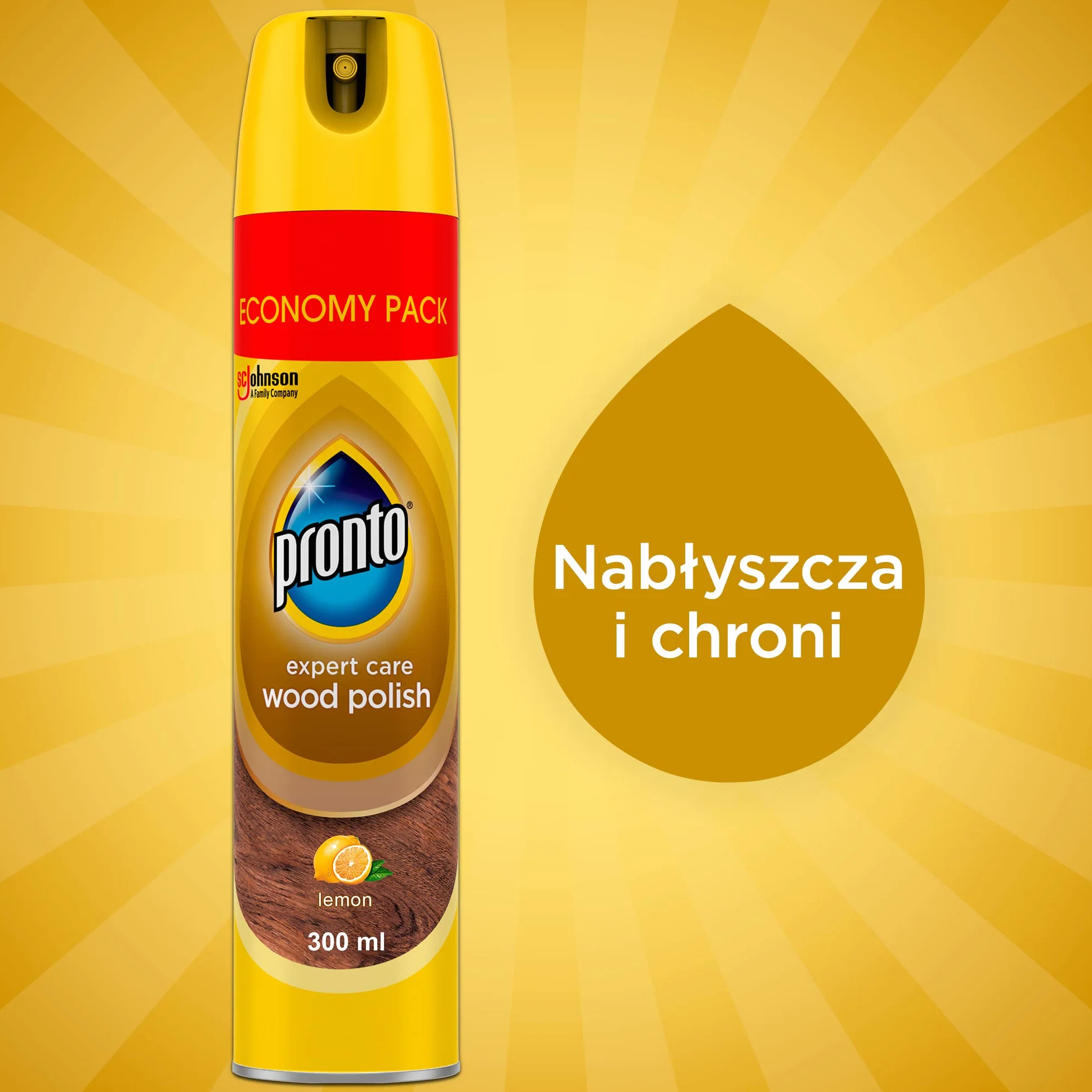 Pronto® Expert Care Lemon do mebli drewnianych w aerozolu - Lemon 300ml