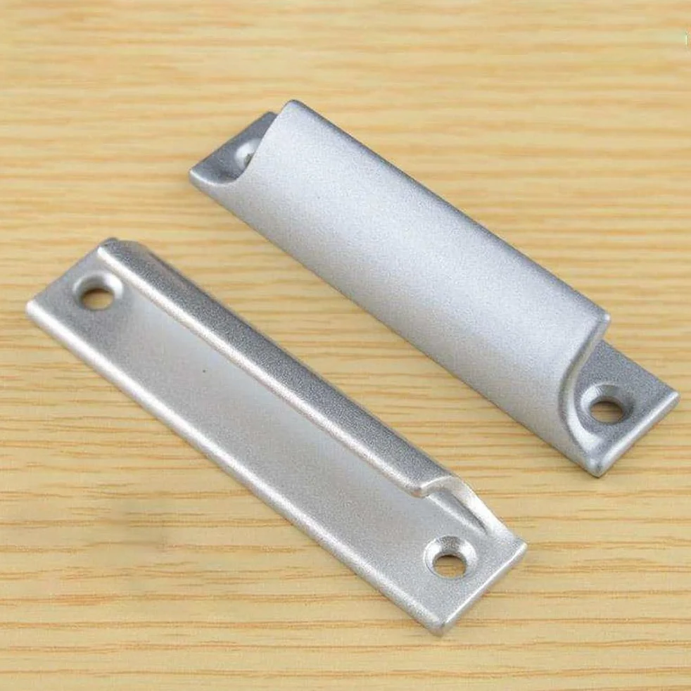 Ukryte uchwyty do szafek niewidoczne uchwyty do szafek szuflad szafa ze stopu aluminium, srebrny