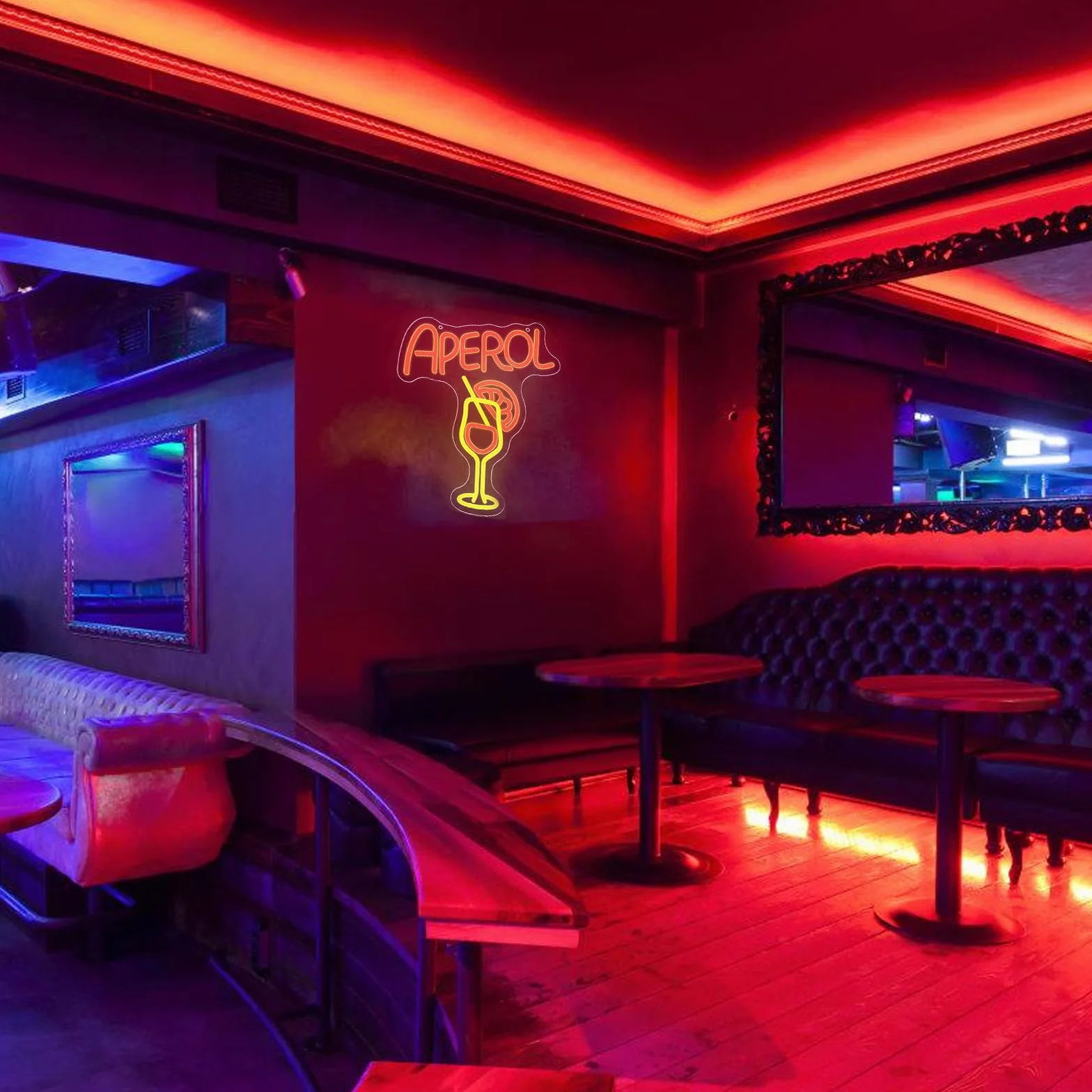 Neonowy szyld LED do koktajli, Aperol Spritz, neonowy szyld LED do baru, spersonalizowany szyld, koktajl, bar, neonowe światło, ściemnialne, akrylowa dekoracja LED do baru domowego, restauracji, na