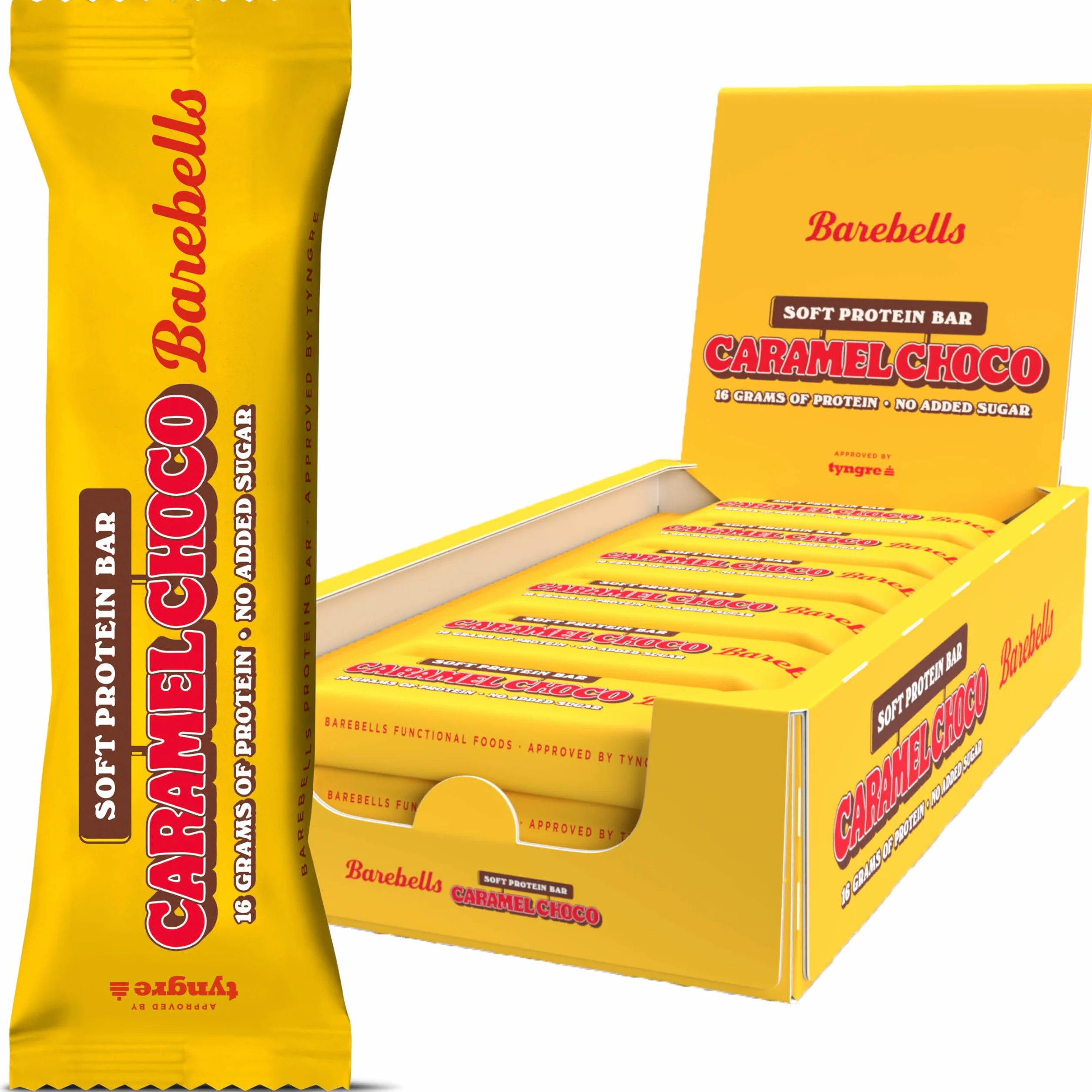 Barebells Soft Protein Bar | batonik proteinowy o niskiej zawartości cukru (karmelowy Choc, 12 x 55 g)