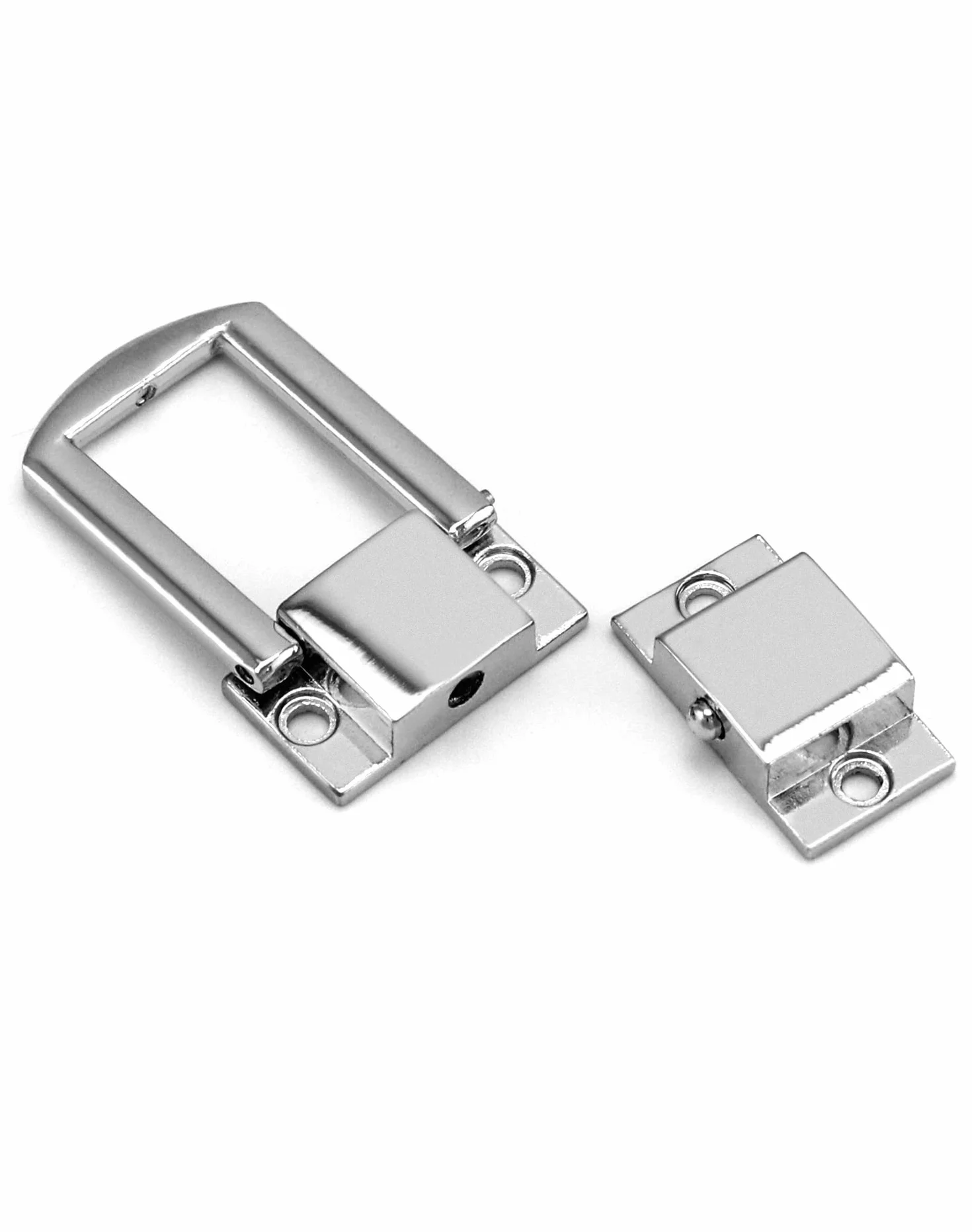 QWORK® Zatrzask 10 szt. Zatrzask ze stali nierdzewnej Zatrzask do skrzynki narzędziowej Skrzynka na skrzynię - srebrny