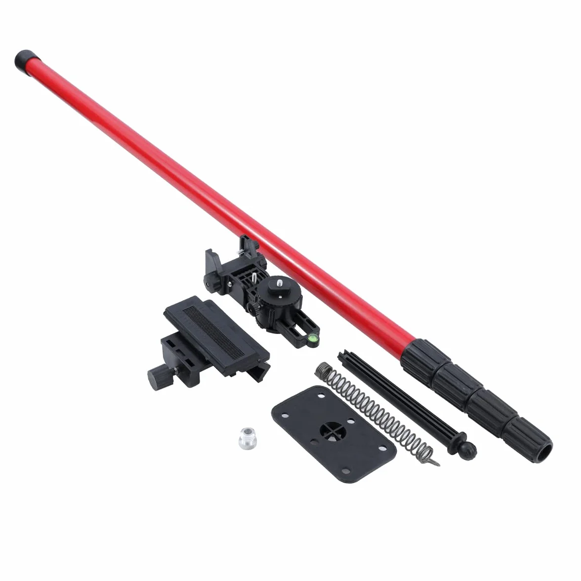 TOPWAY Laser Niveau drążek teleskopowy 115-400 cm, regulowana wysokość, teleskopowa listwa poziomująca, wysuwana od podłogi do sufitu, z uchwytem i torbą nylonową